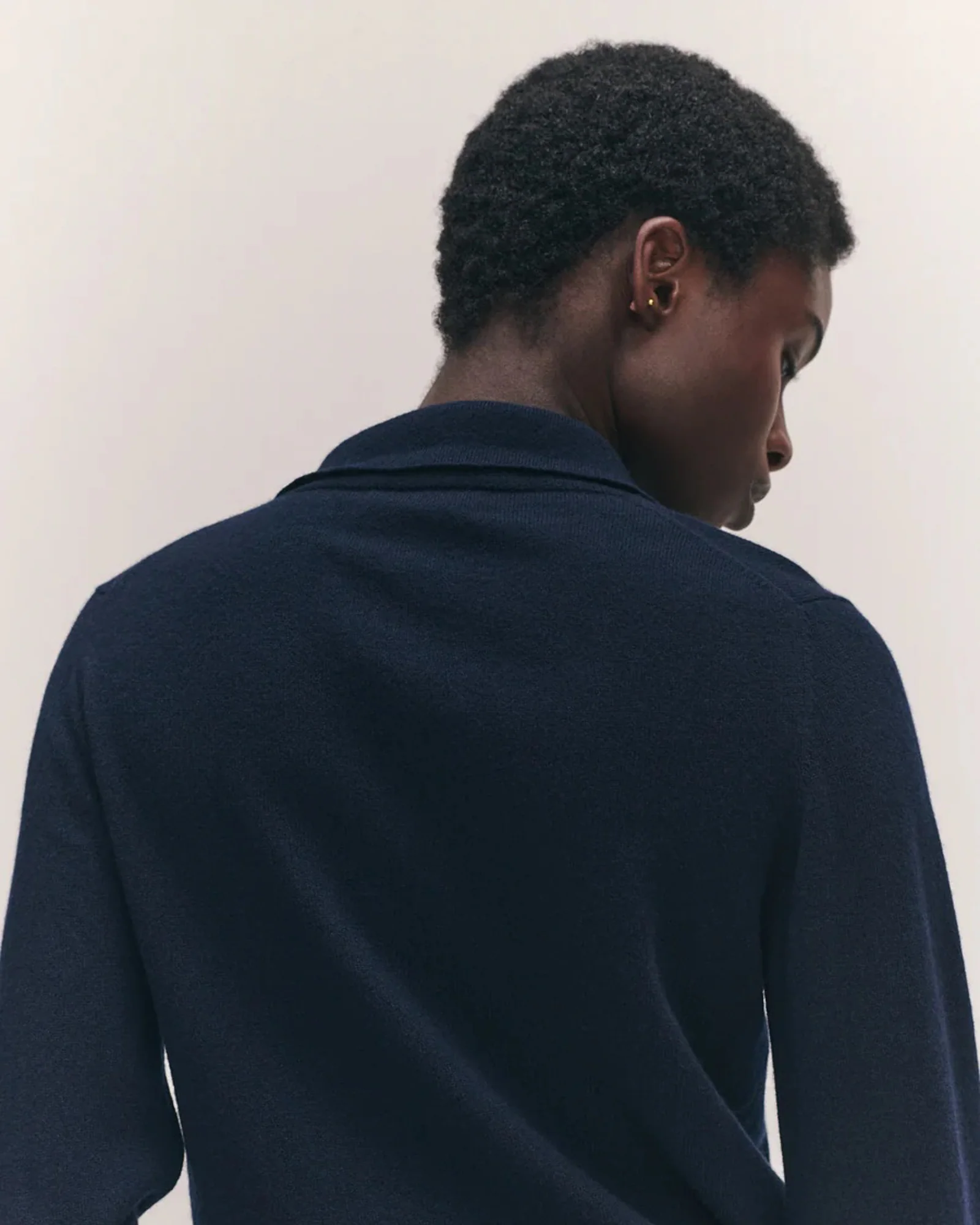 Aoife Cashmere Polo Shirt | Navy - Image 6