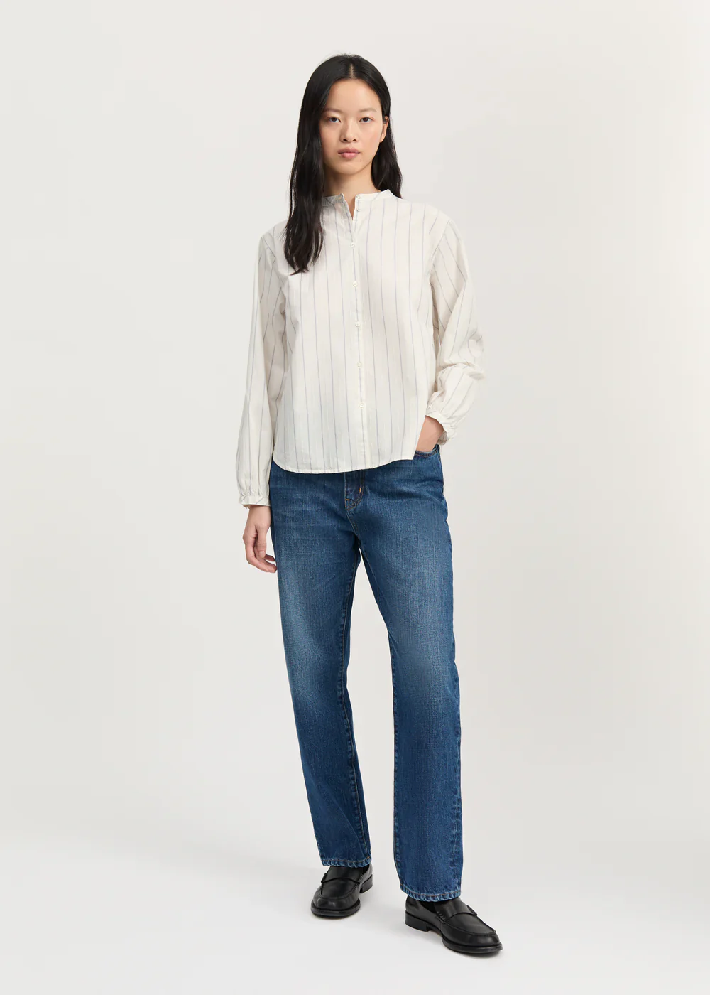 Bibbi Shirt Champetra |Â Mix French Blue - Image 4
