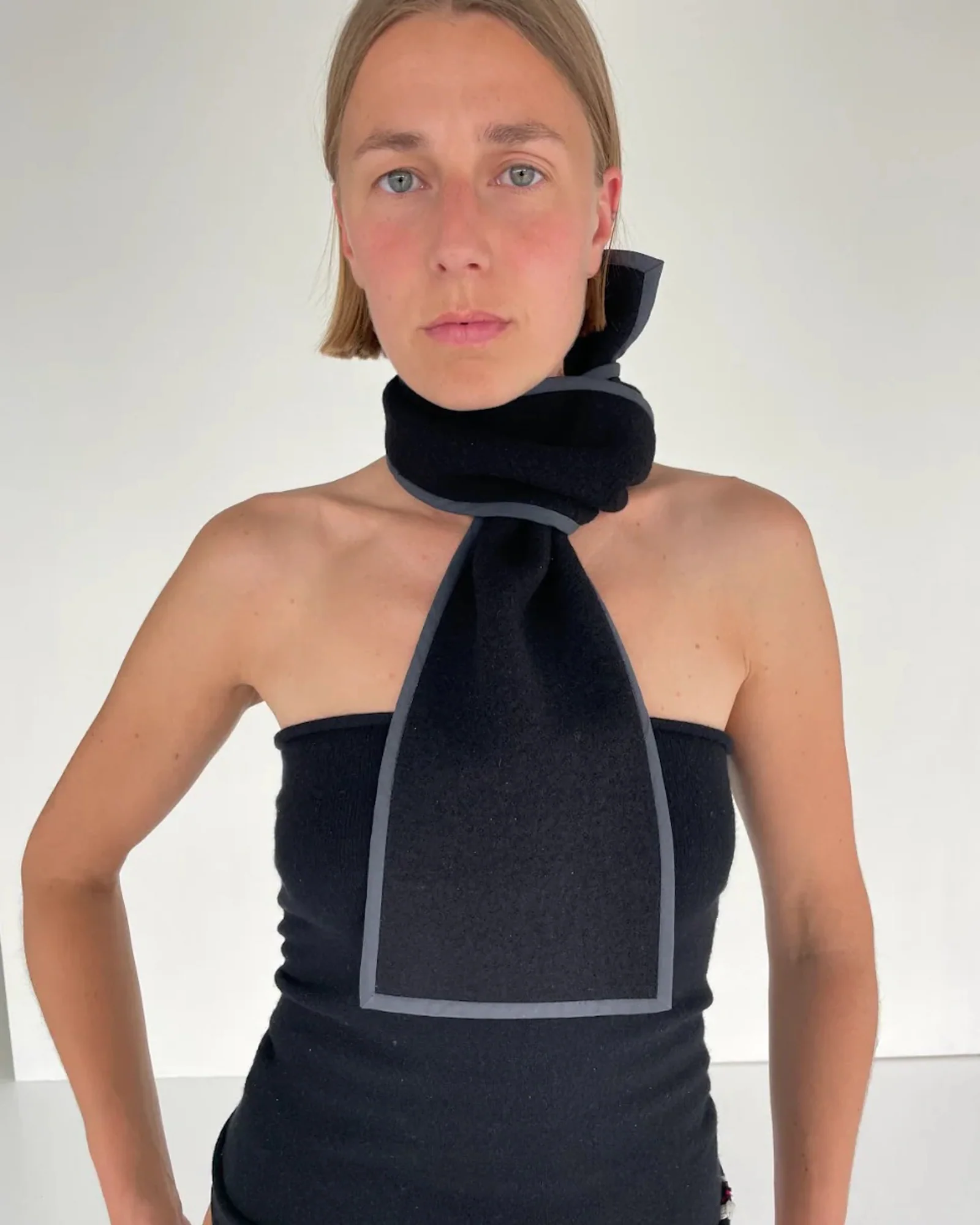 Boiled Wool Scarf | Mini | Lava - Image 2