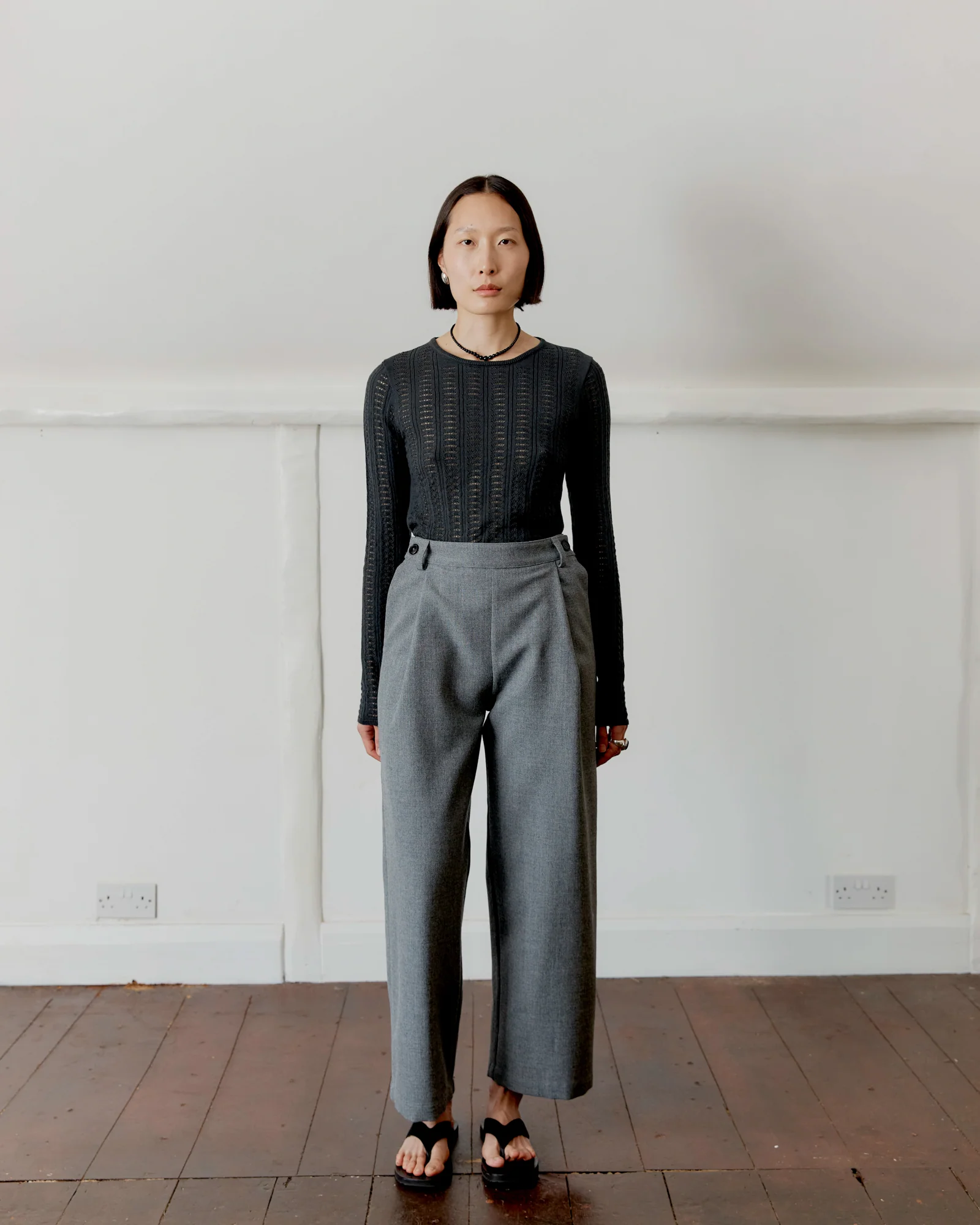 British Wool Georgia Trouser | Light Grey