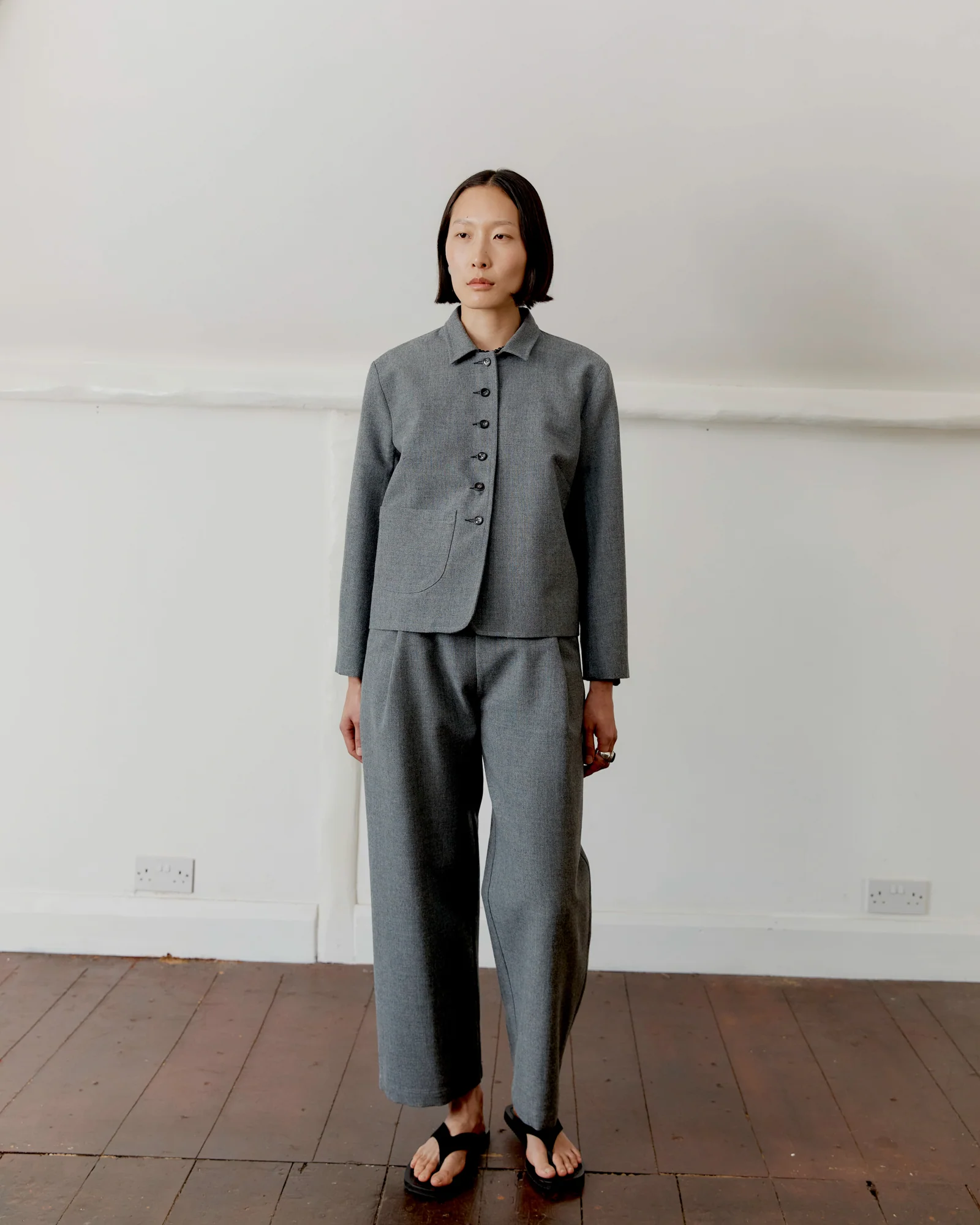 British Wool Lillie Jacket | Light Grey