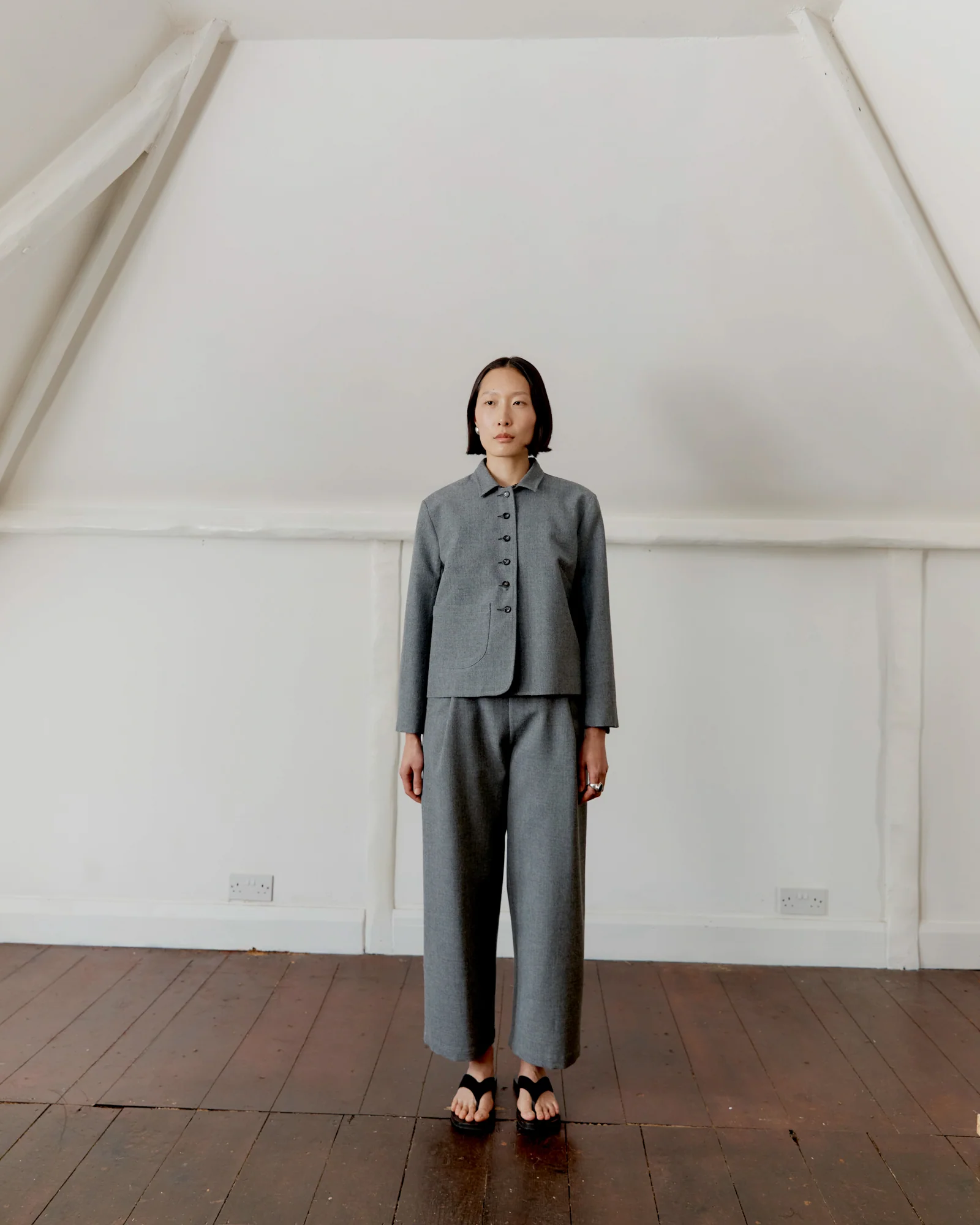British Wool Lillie Jacket | Light Grey - Image 4