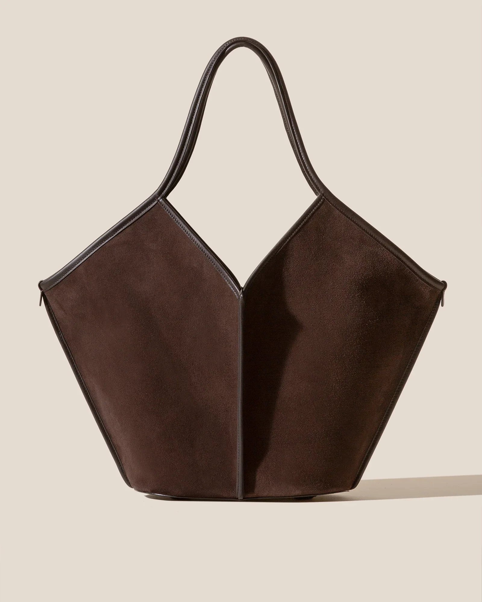 Calella Suede Tote Bag | Dark Brown