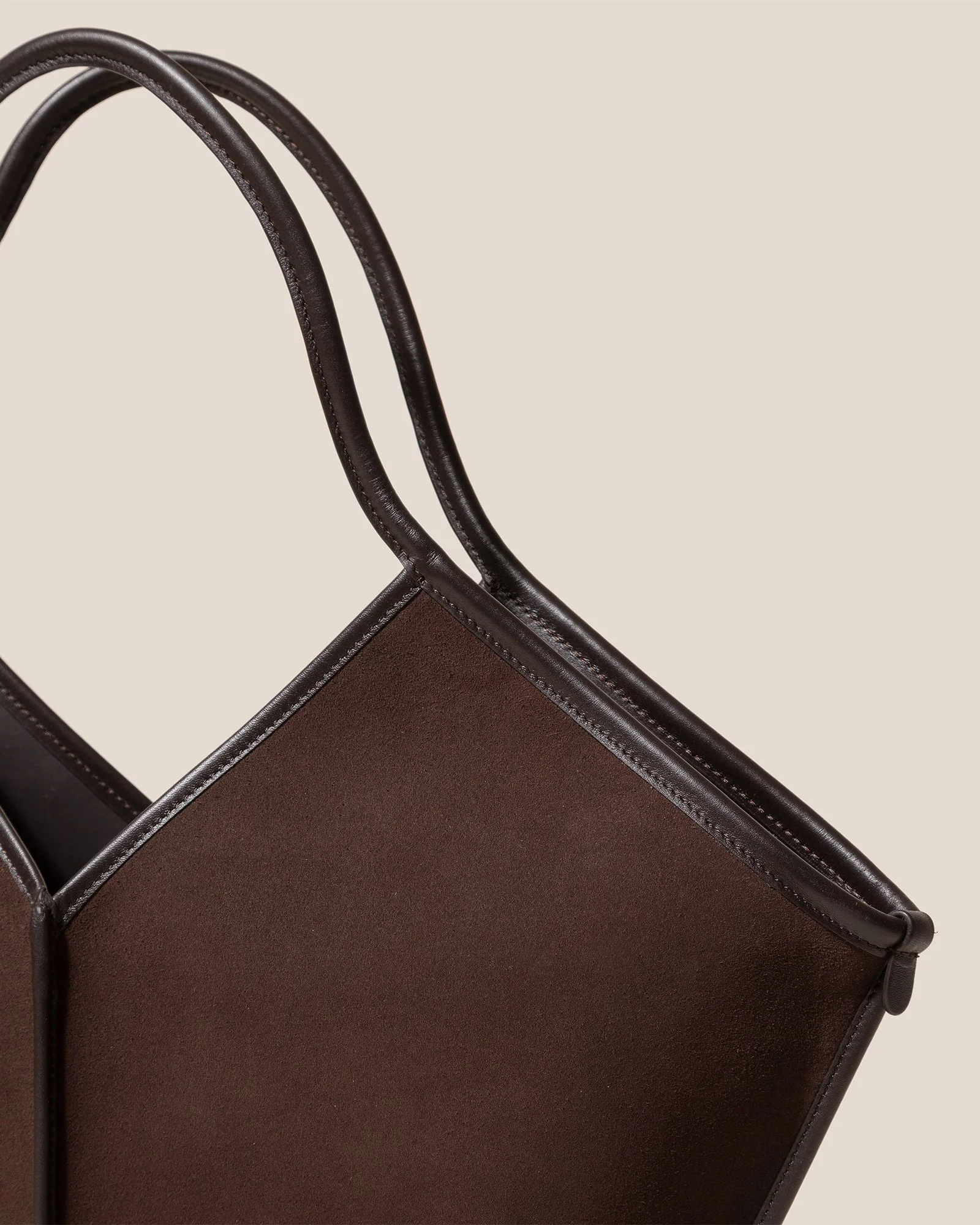Calella Suede Tote Bag | Dark Brown - Image 2