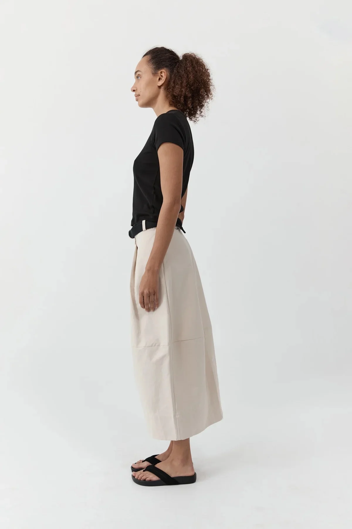 Canvas Pleat Cocoon Skirt | Shell - Image 3