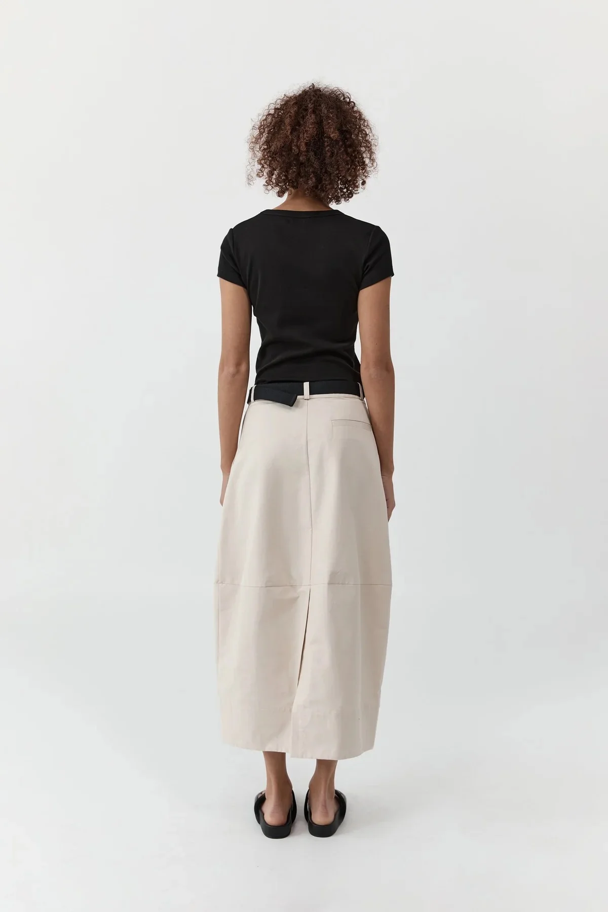 Canvas Pleat Cocoon Skirt | Shell - Image 4