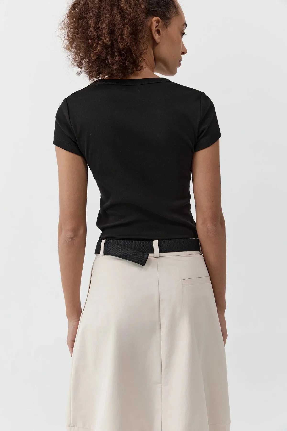 Canvas Pleat Cocoon Skirt | Shell - Image 6