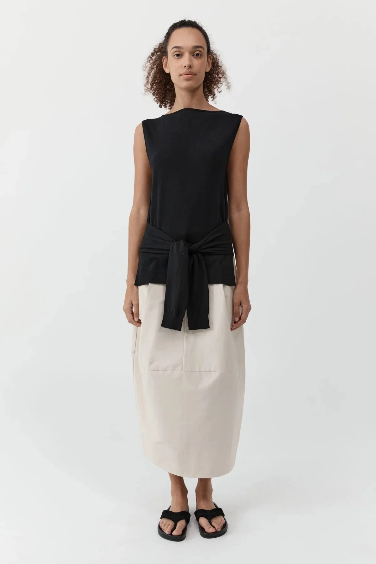 Canvas Pleat Cocoon Skirt | Shell - Image 7