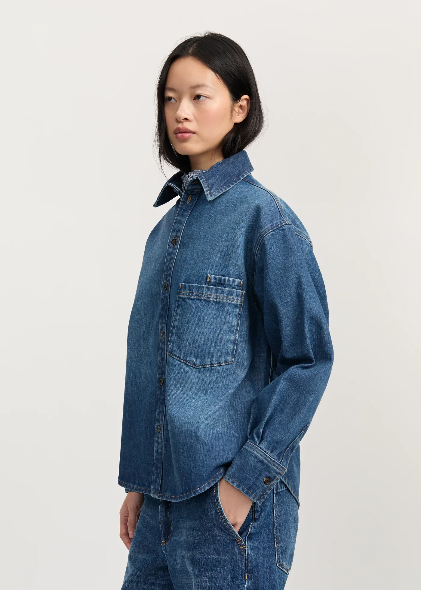 Casy Shirt Denim |Â Worn Blue - Image 2