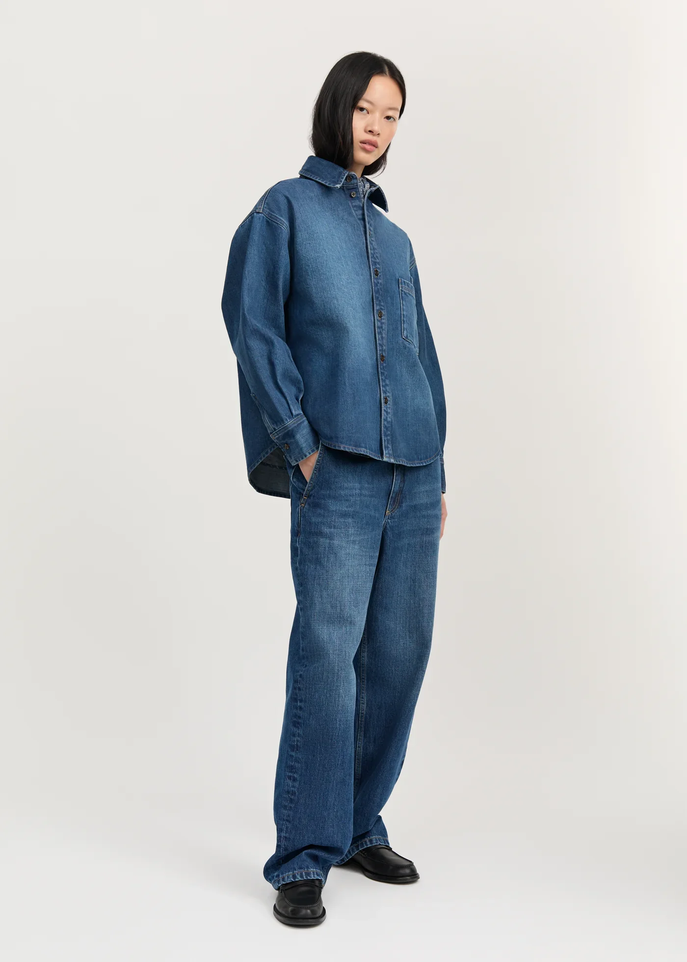 Casy Shirt Denim |Â Worn Blue - Image 3