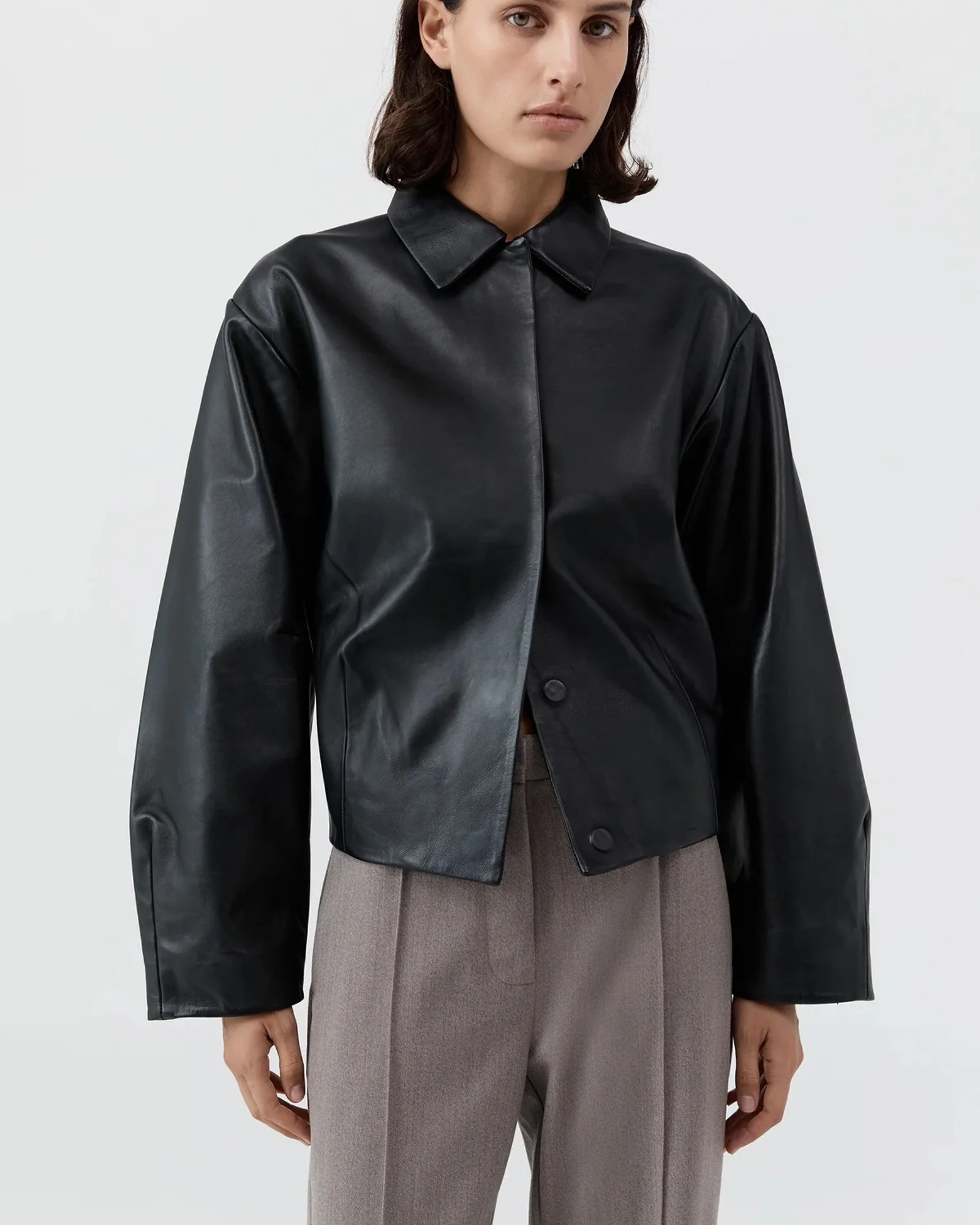 Cocoon Leather Jacket | Black - Image 2