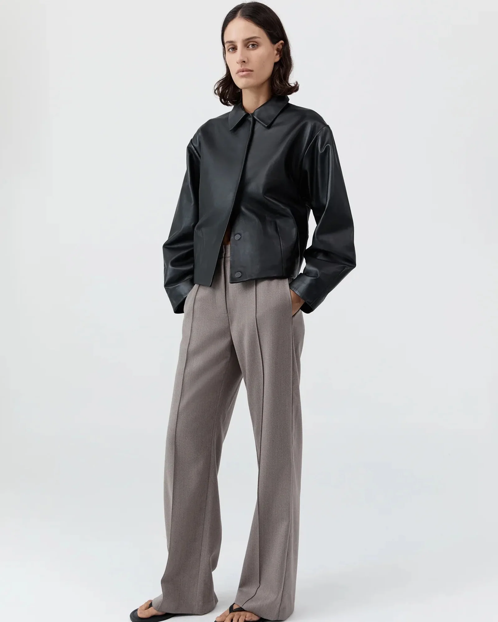 Cocoon Leather Jacket | Black - Image 4