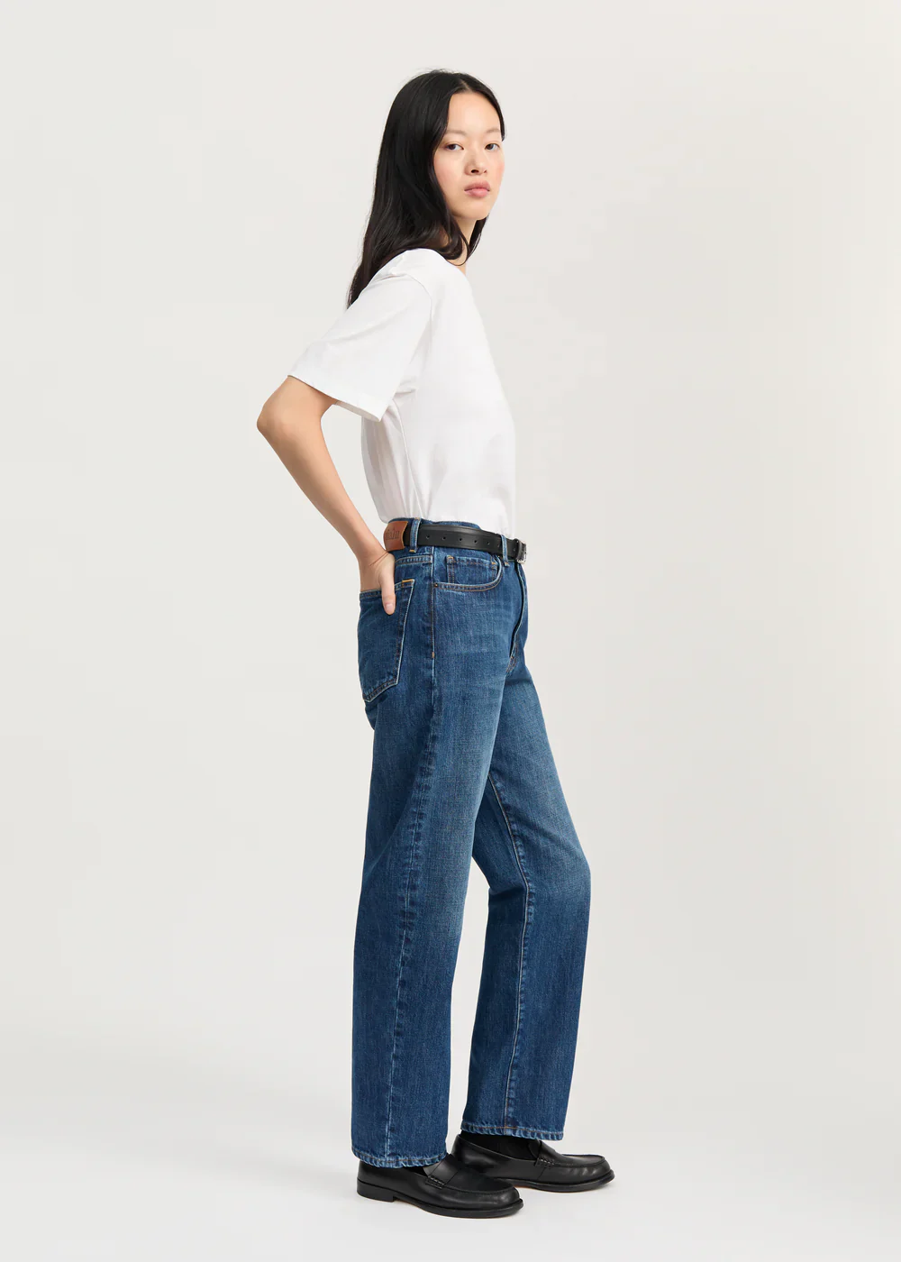 Collin Midwaist Relaxed Jeans | Worn Blue - Image 4