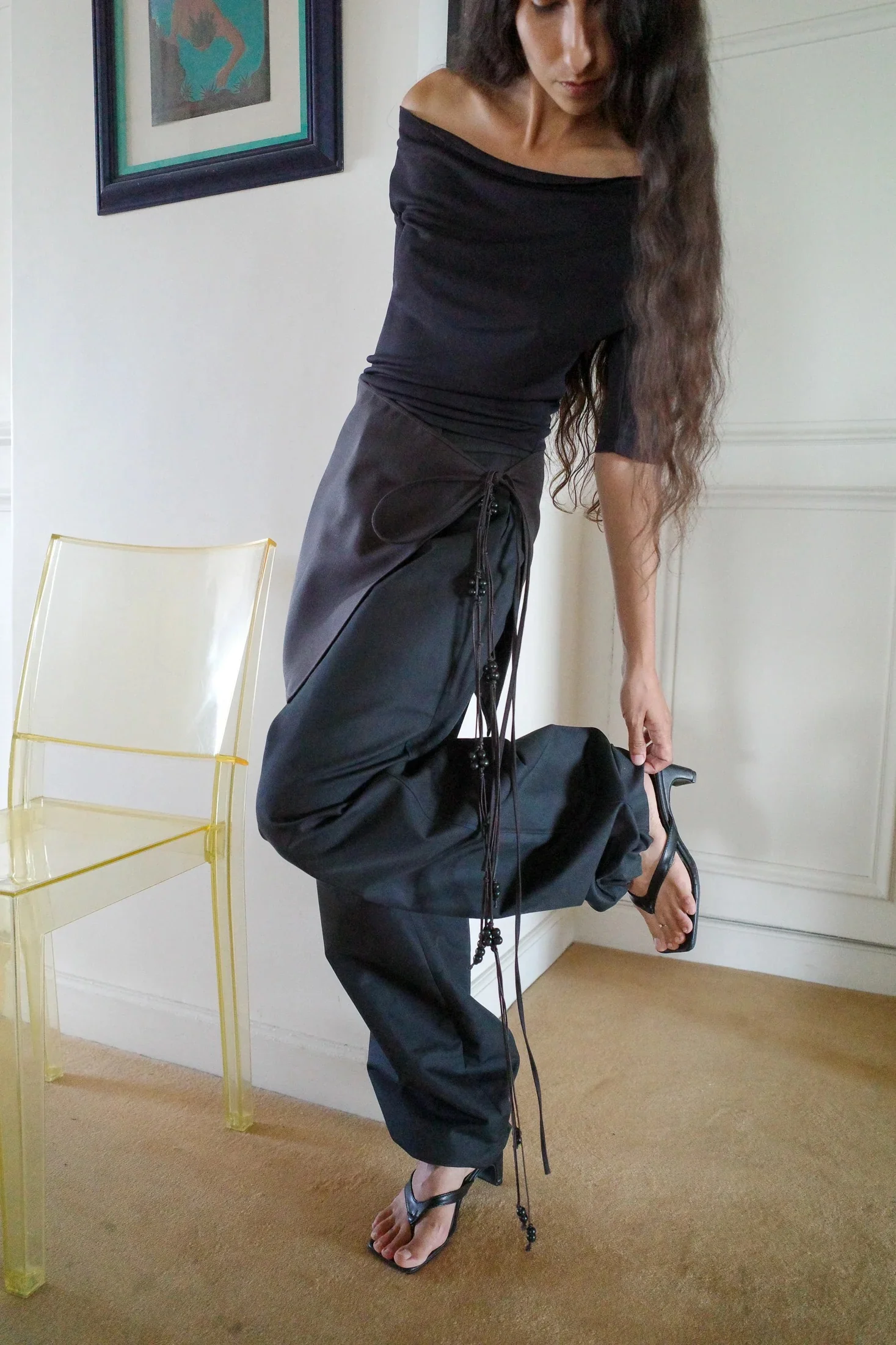 Cotton Gabardine Trousers | Obsidian Blue