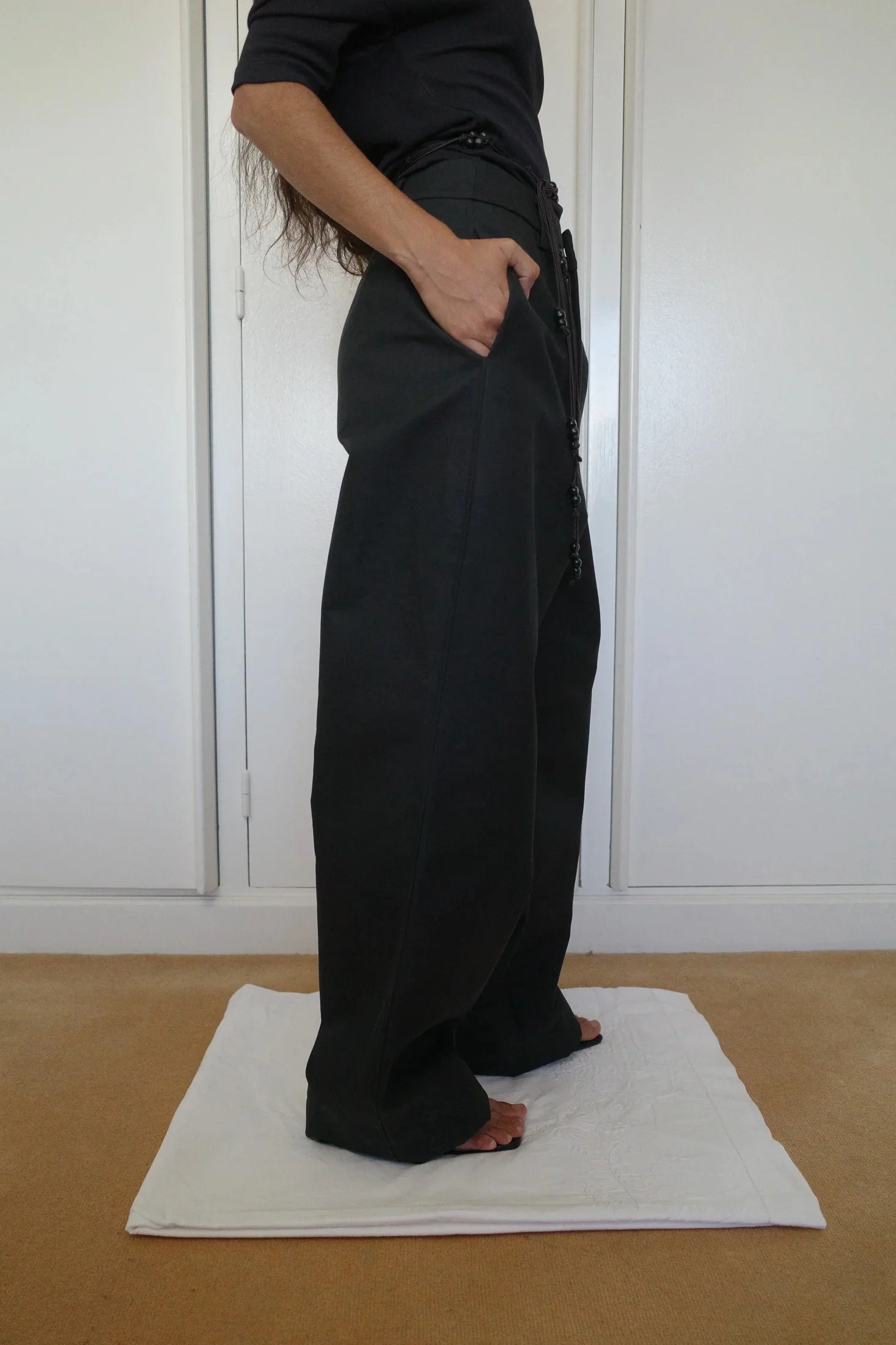 Cotton Gabardine Trousers | Obsidian Blue - Image 3