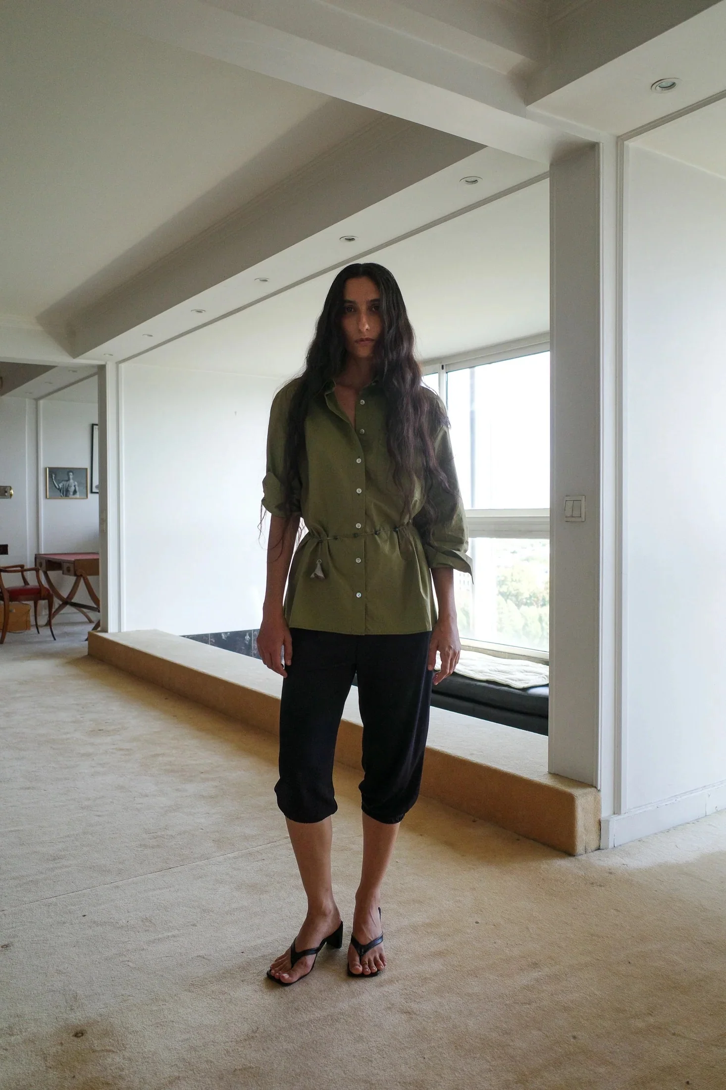 Cotton Poplin Shirt | Avocado - Image 2
