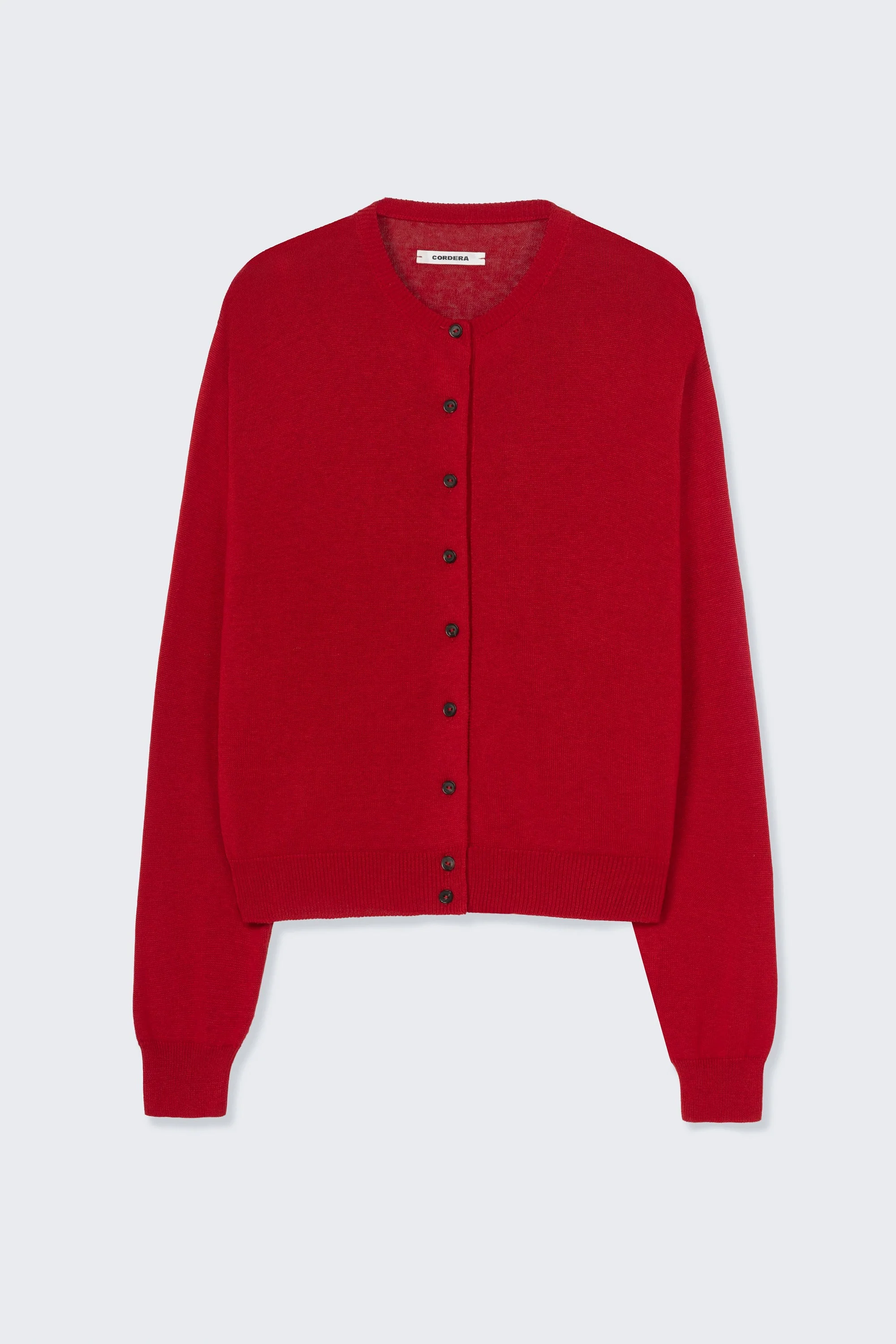 Cotton & Silk Cardigan | Red