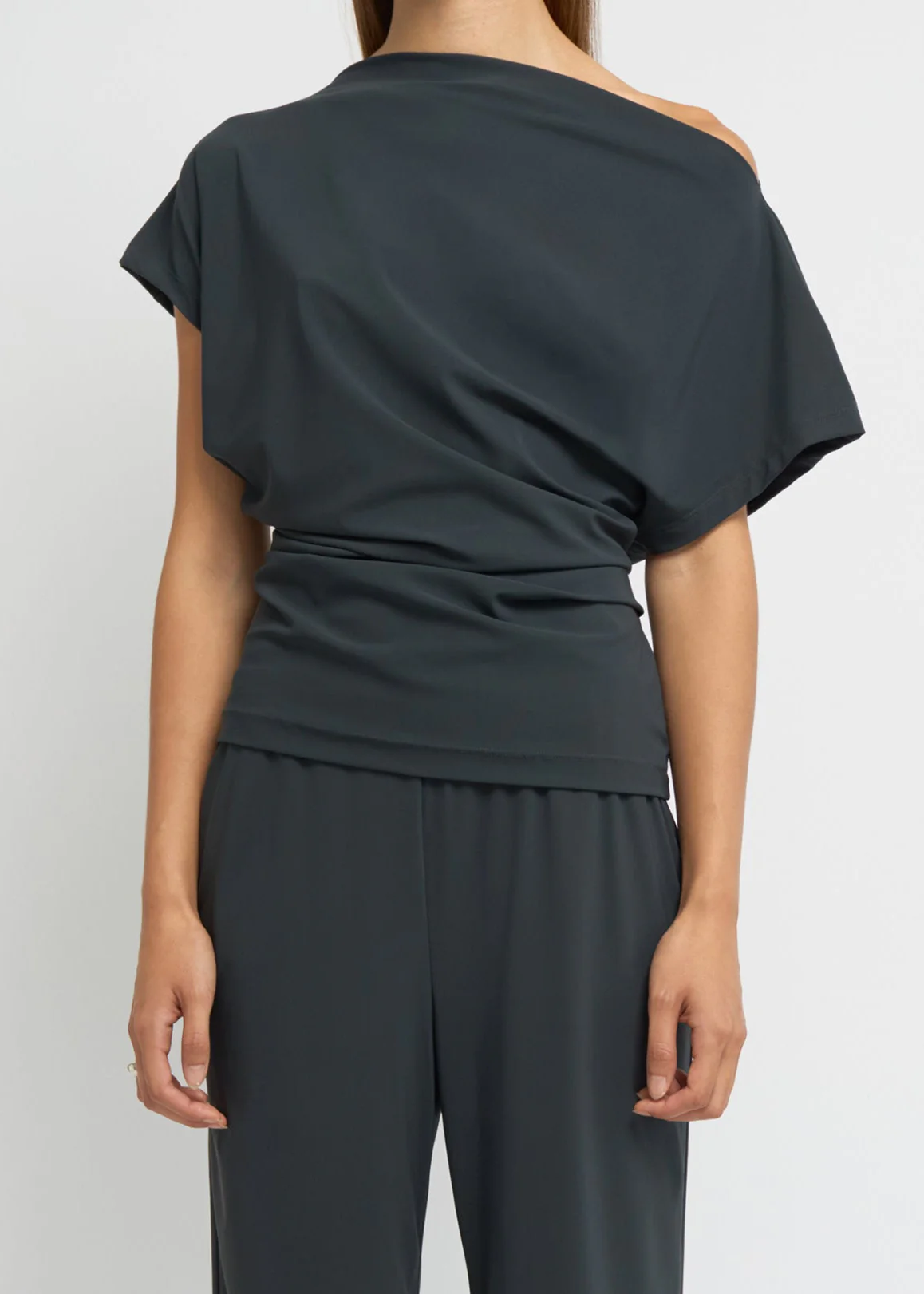 Draped top | Charcoal