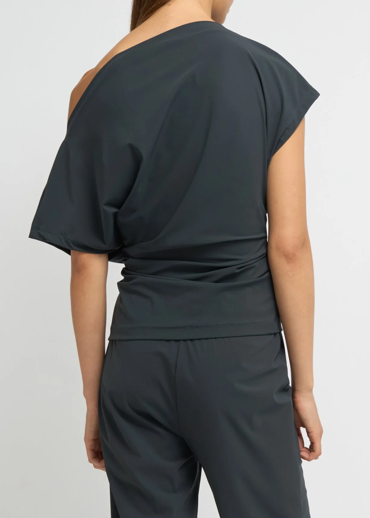 Draped top | Charcoal - Image 2