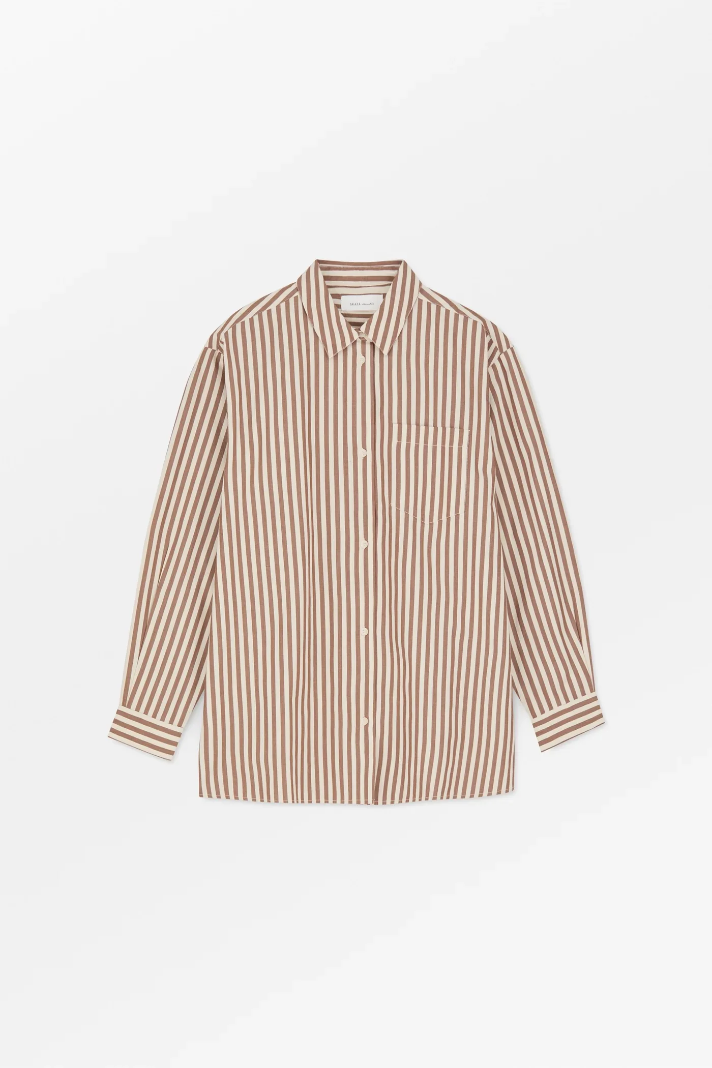 Edgar Shirt | Brown/Ecru Stripe