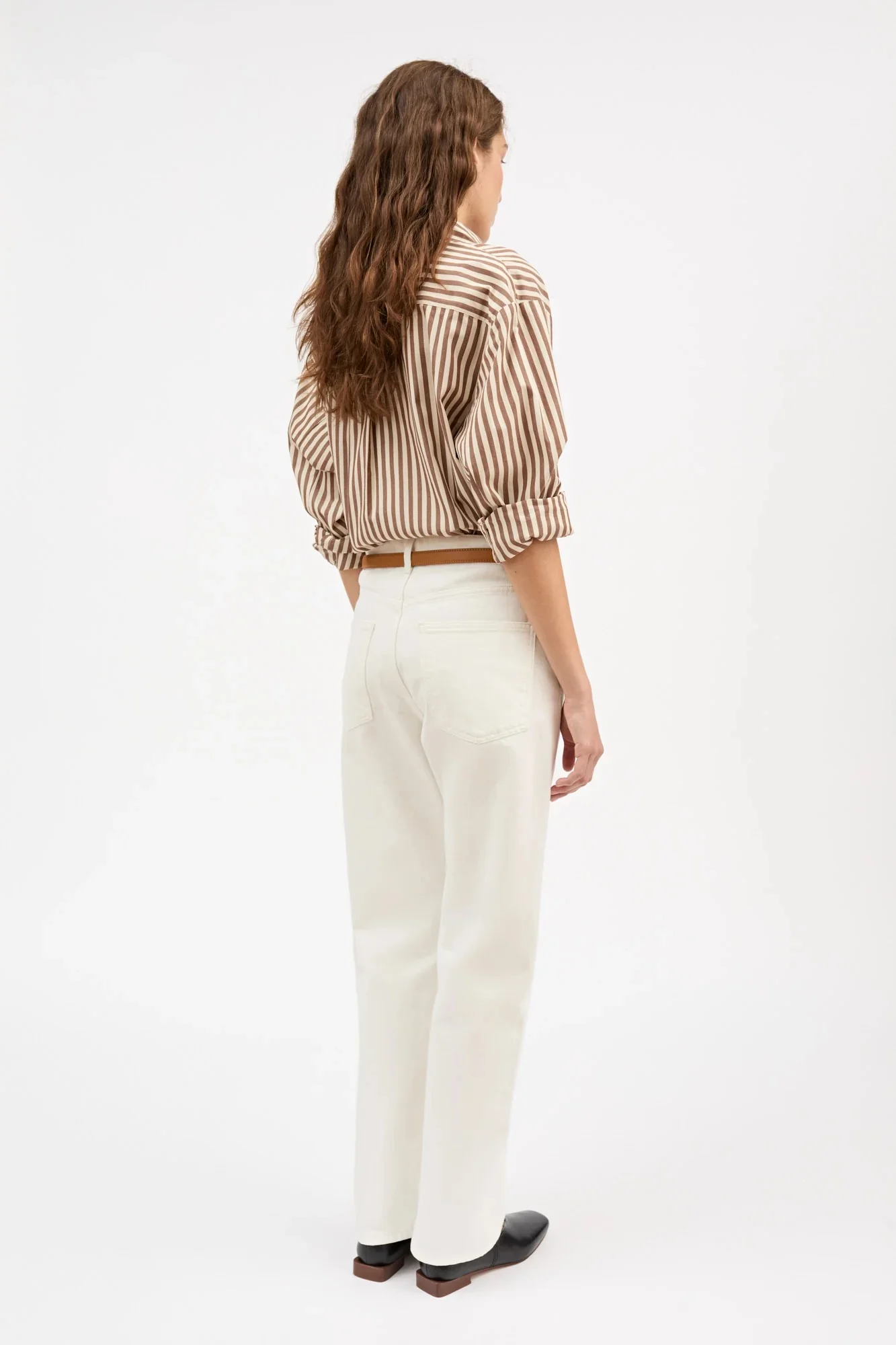 Edgar Shirt | Brown/Ecru Stripe - Image 4