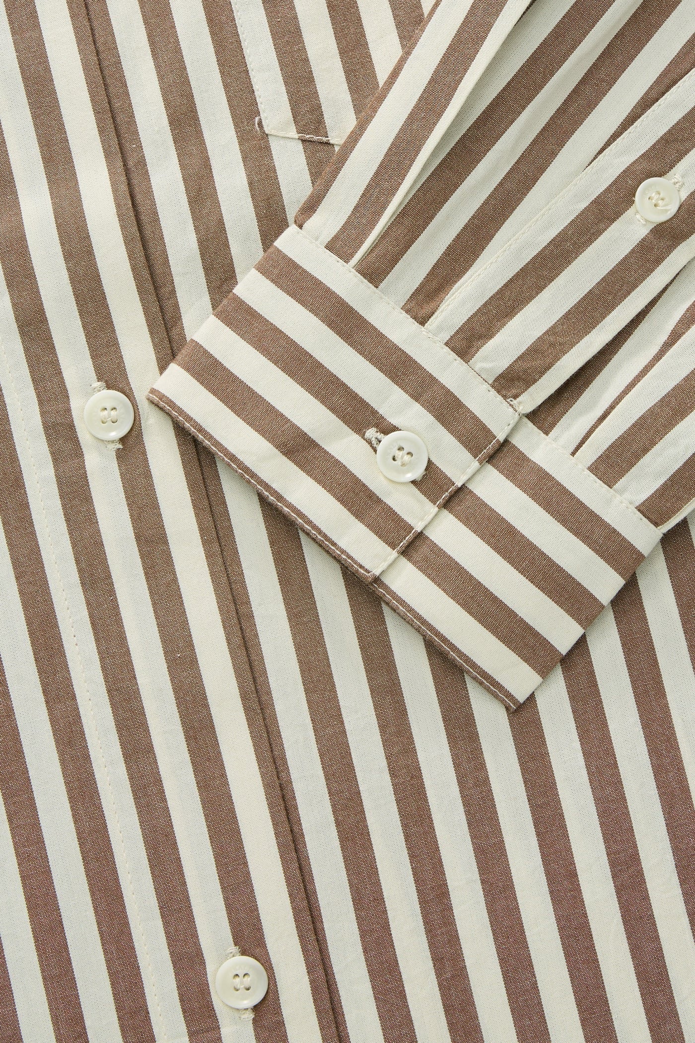 Edgar Shirt | Brown/Ecru Stripe - Image 5