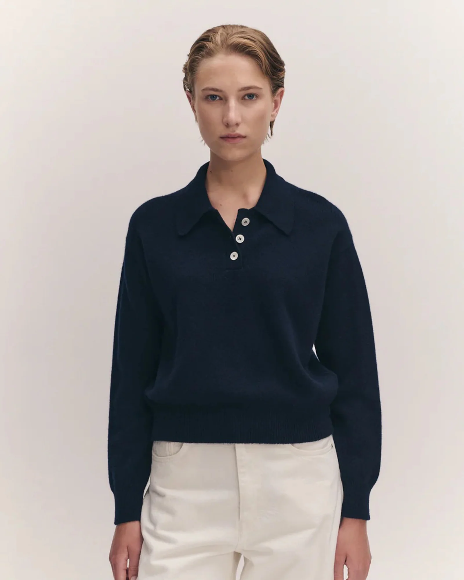 Edie Polo Shirt | Navy - Image 2