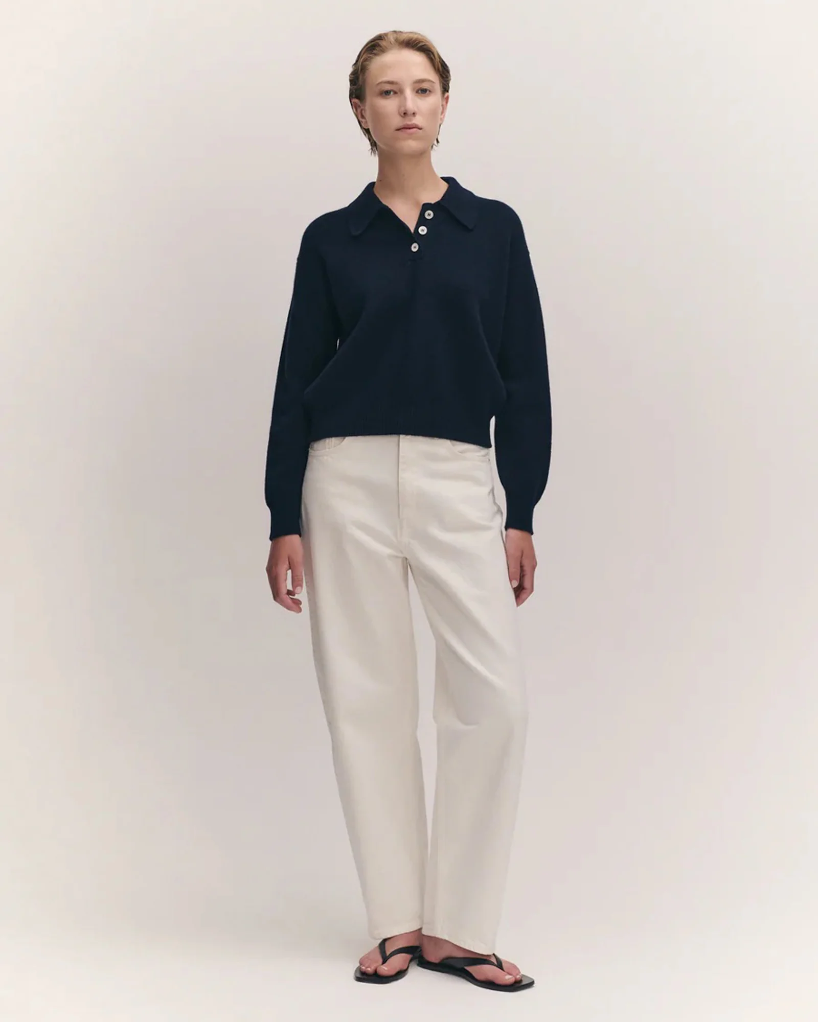 Edie Polo Shirt | Navy - Image 3