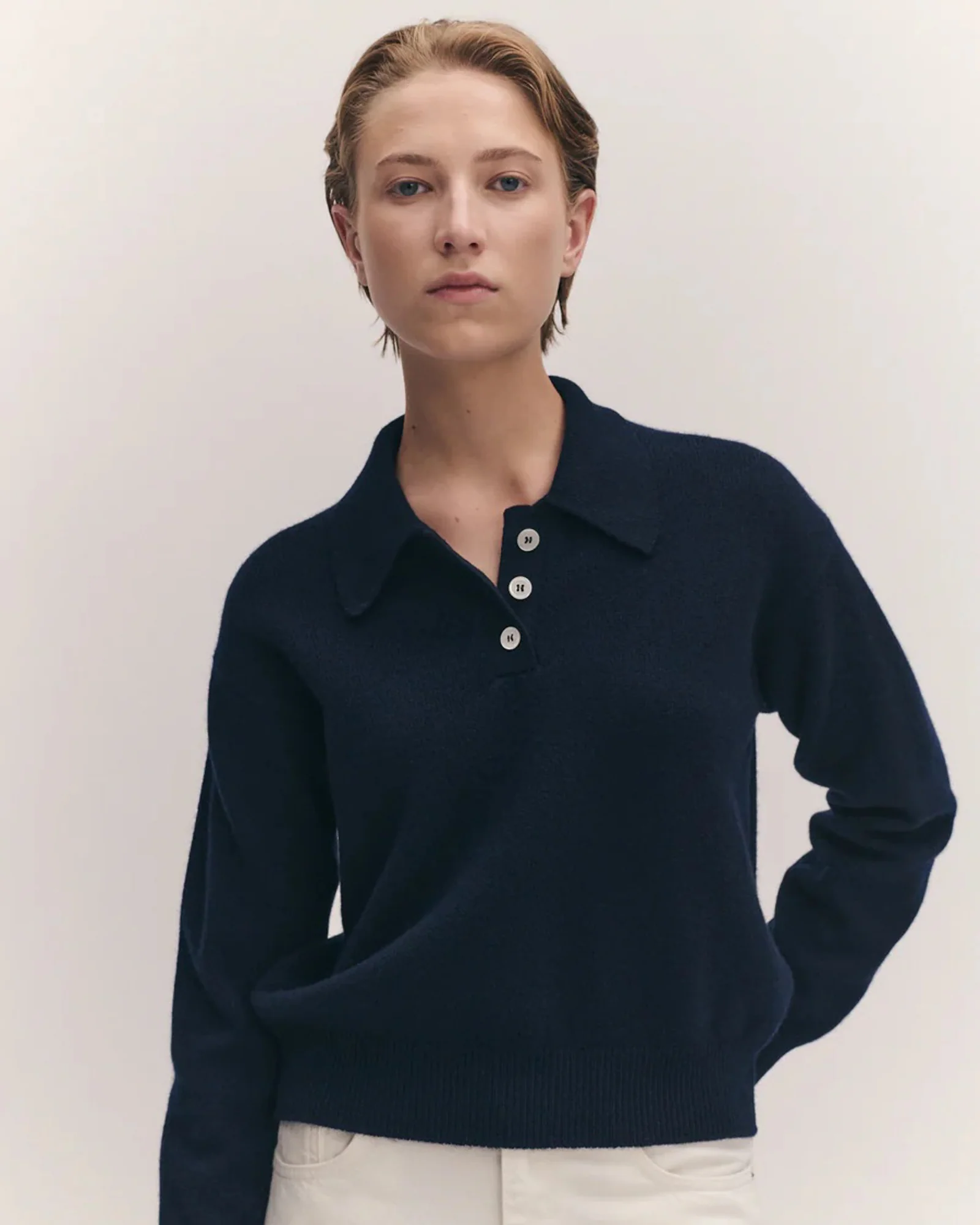 Edie Polo Shirt | Navy - Image 5