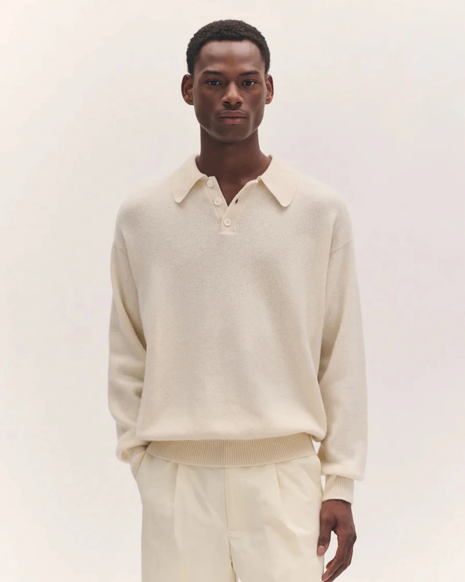 Edith Polo Shirt | White Undyed - Image 2