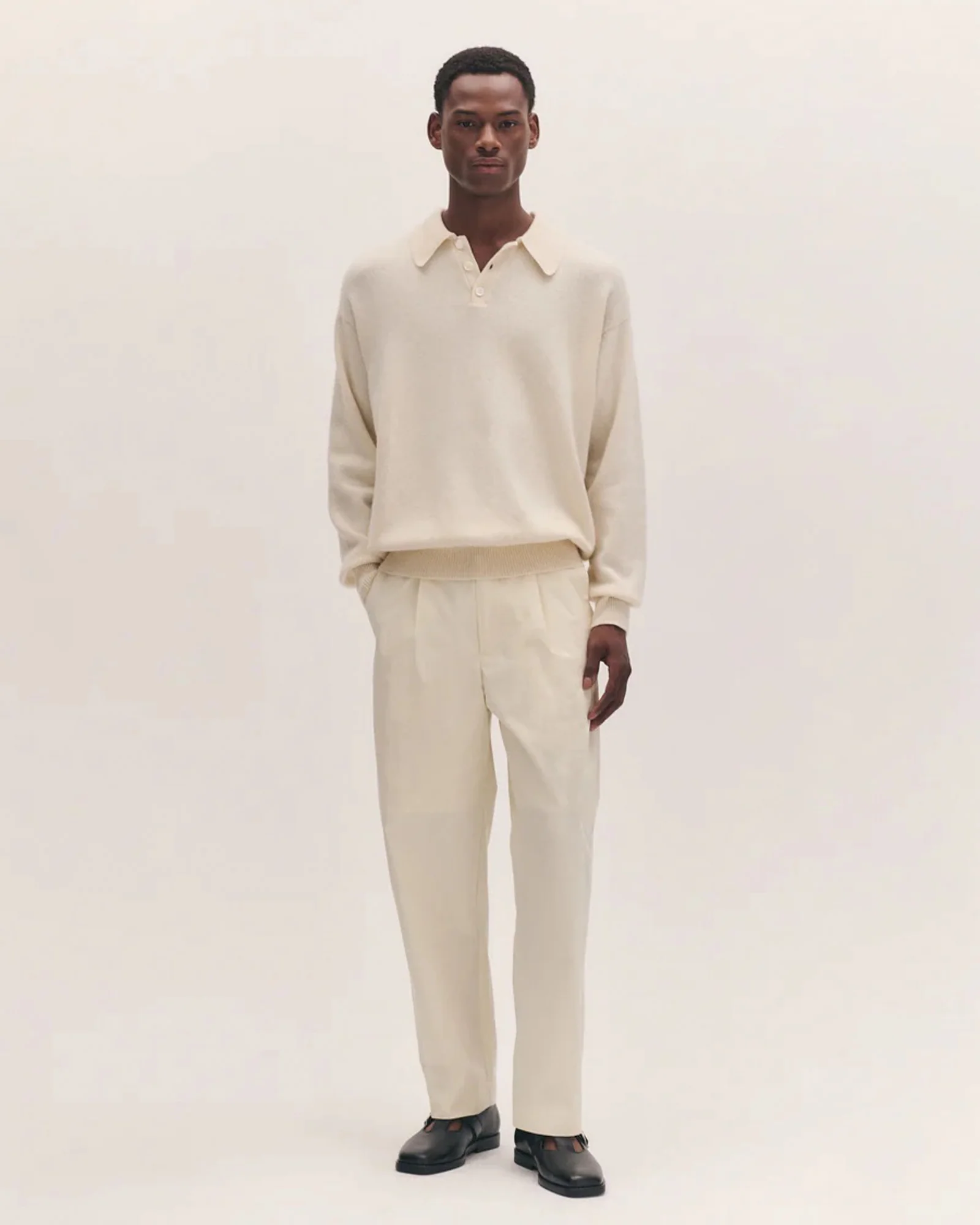 Edith Polo Shirt | White Undyed - Image 3