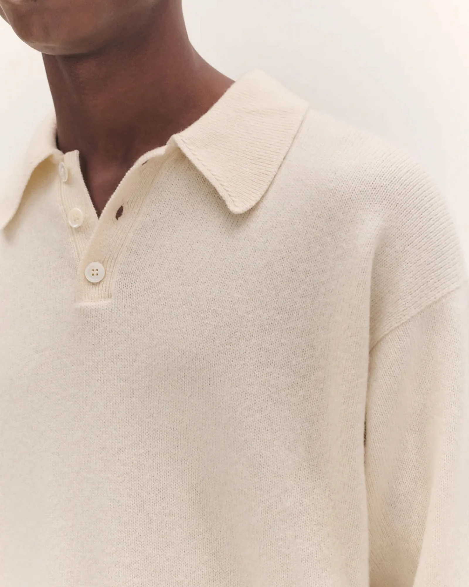 Edith Polo Shirt | White Undyed - Image 4