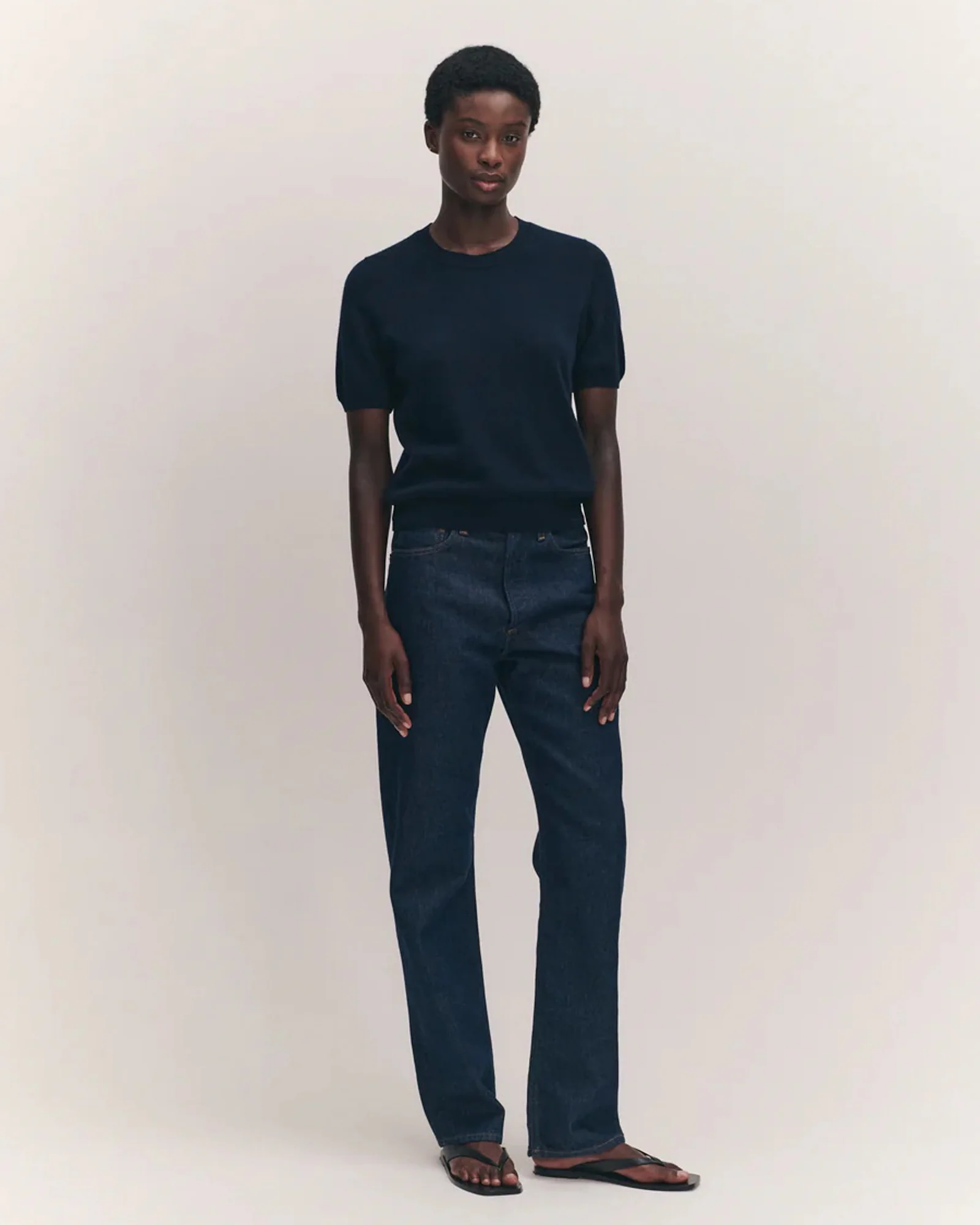 Emer Cashmere T-Shirt | Navy - Image 3