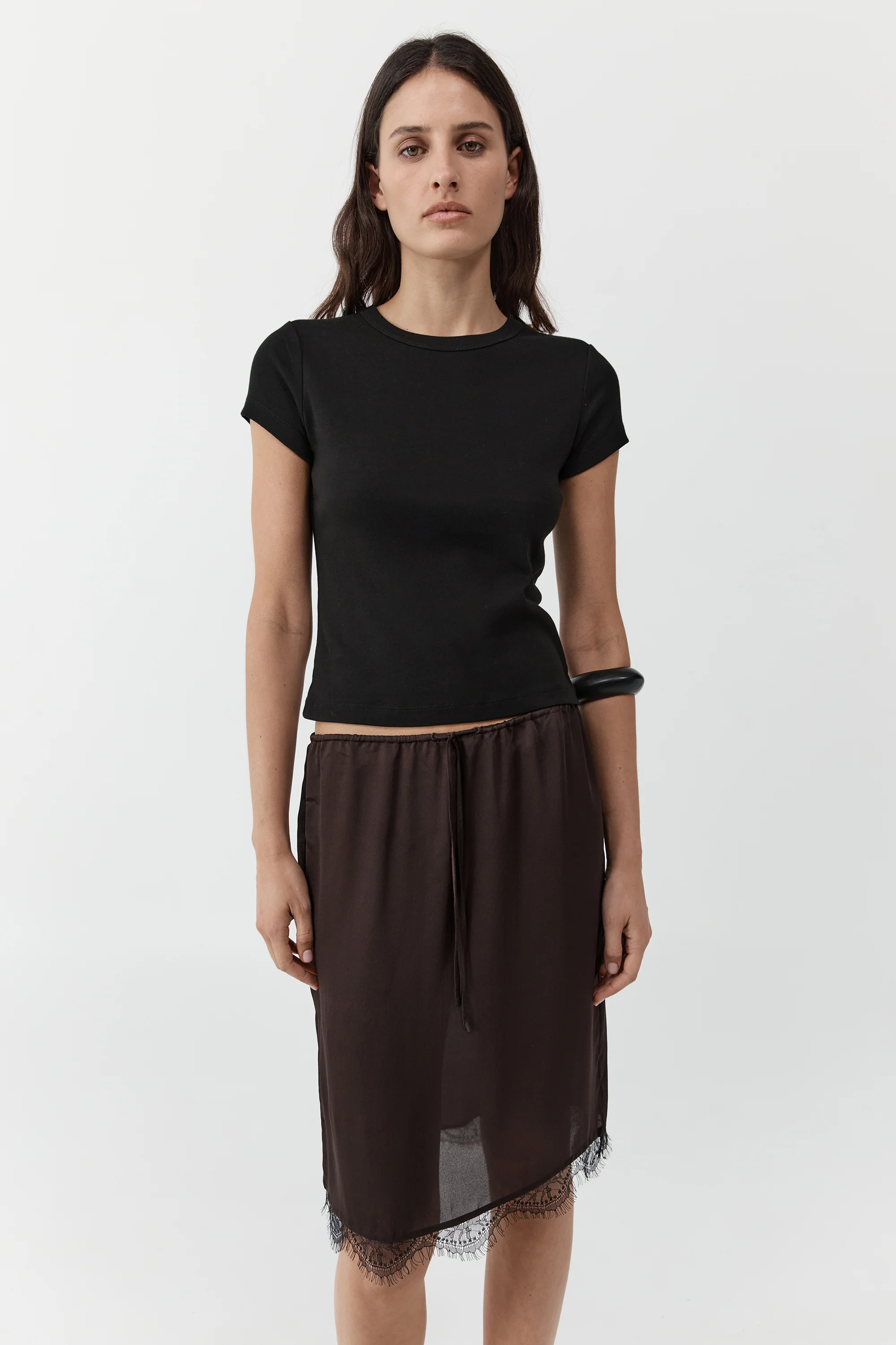 Fine Lace Skirt  | Bark - Image 2