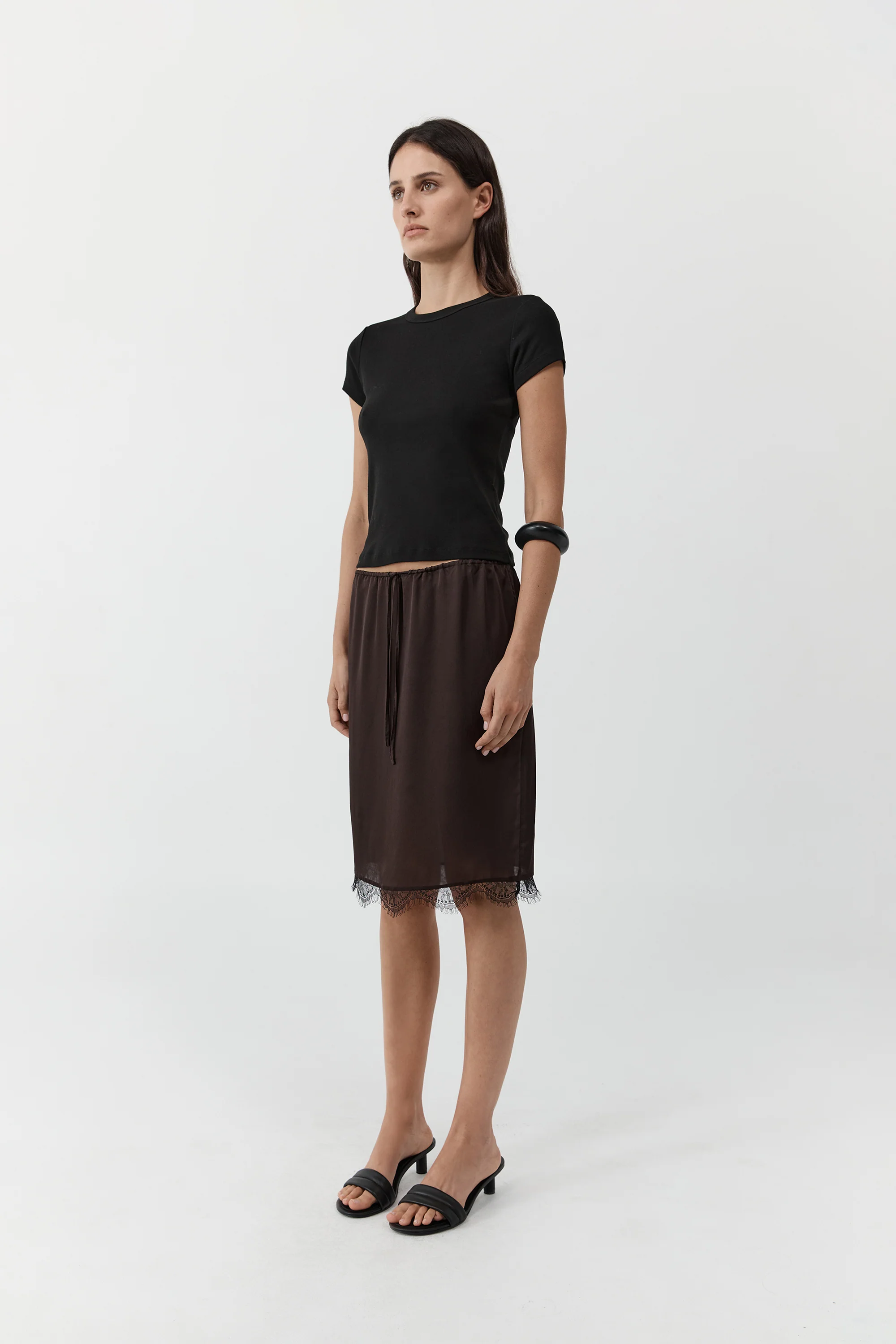 Fine Lace Skirt  | Bark - Image 3