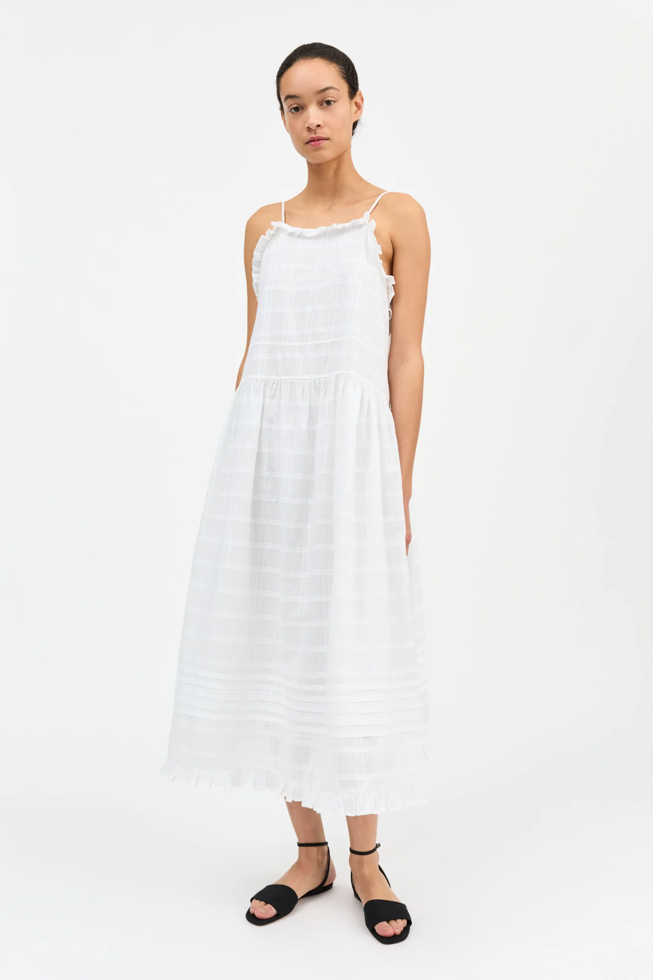 Fiore Strap Dress | Optic White - Image 2