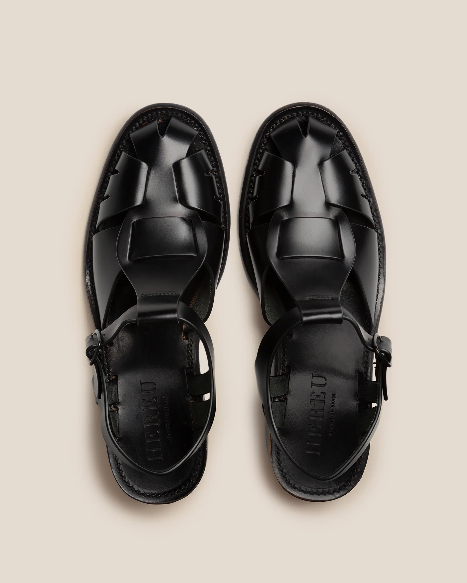 Pesca Heeled Fisherman Sandal | Black - Image 2