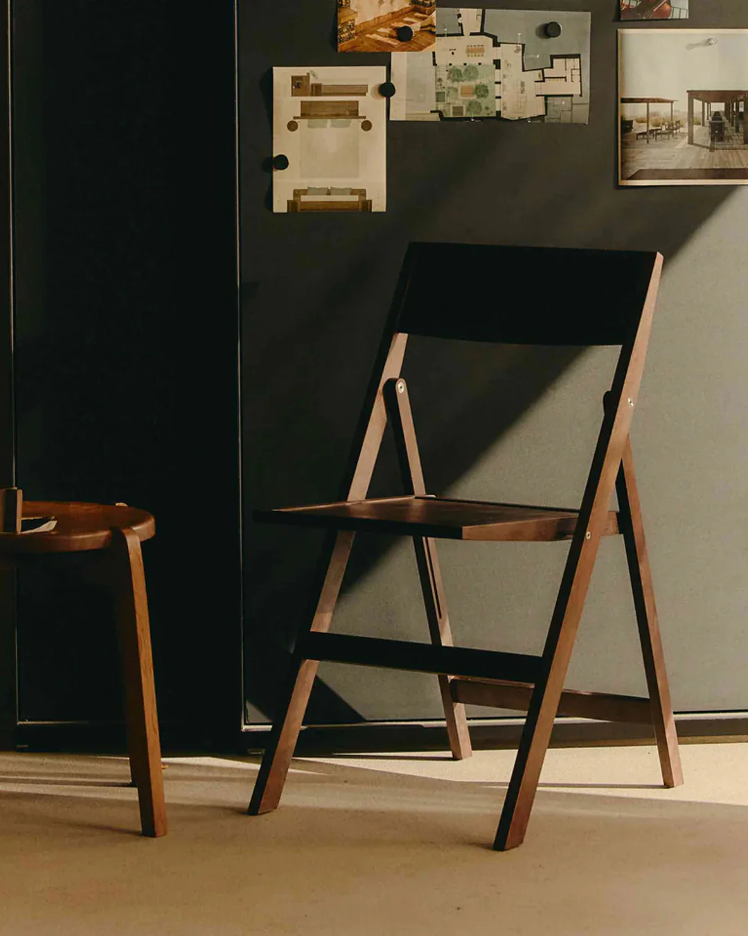 Folding Flat Chair | Dark Brown Birch - Image 3
