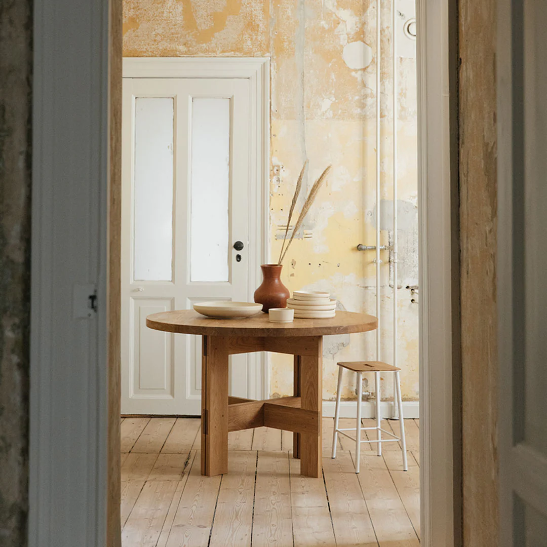 Farmhouse Table | Natural Oak | Round | Ø120 - Image 3