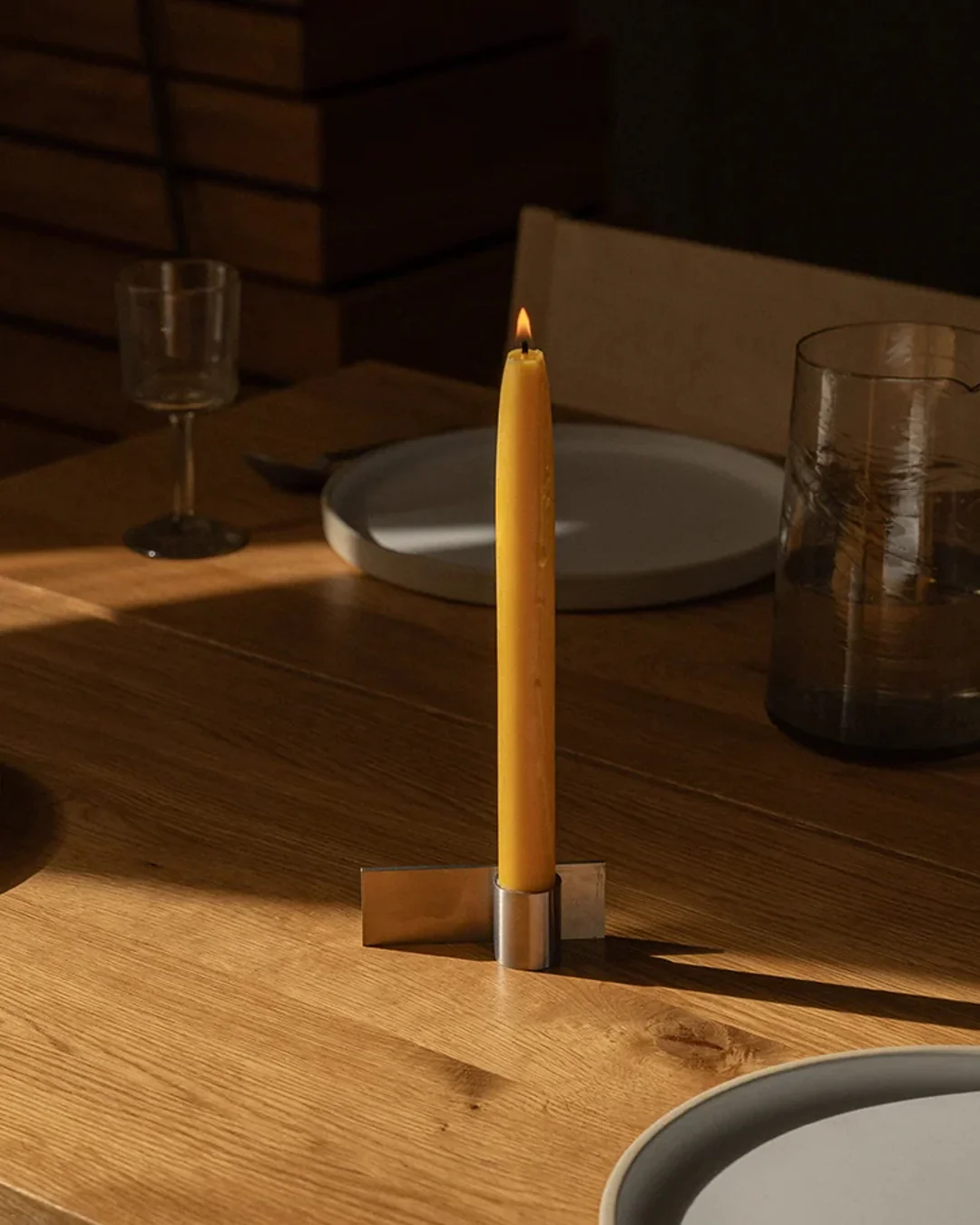 Fundament Candle Holder | Stainless Steel | Form 2 - Image 2