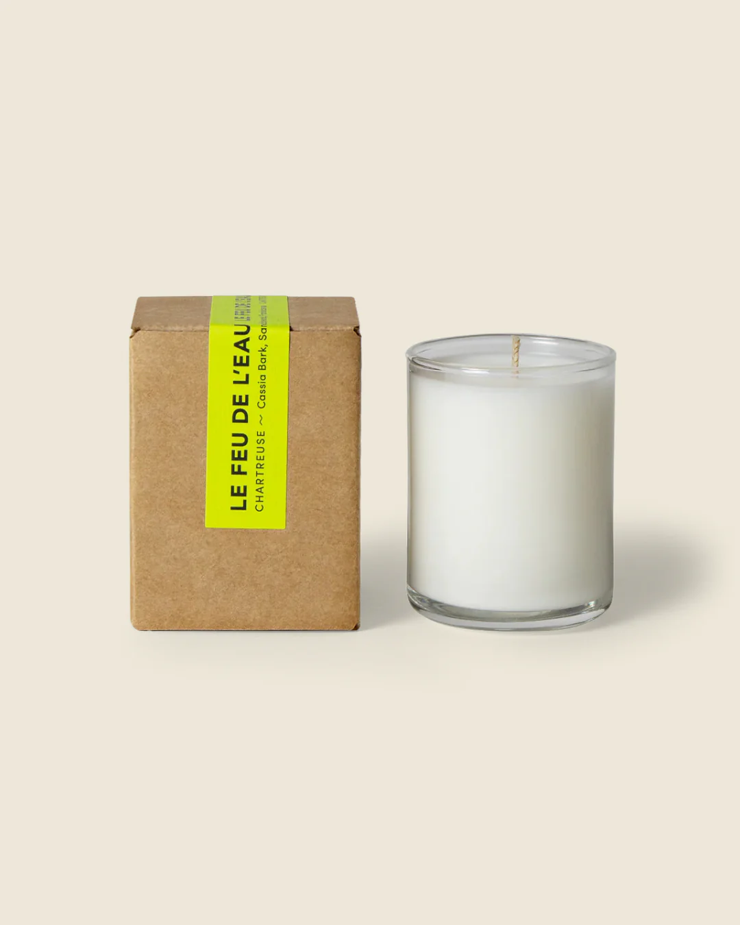 Glass Votive Candle | Chartreuse