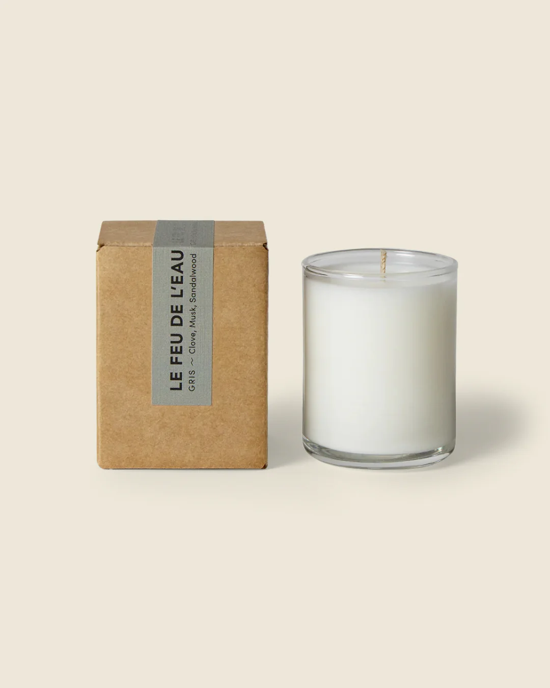 Glass Votive Candle | Gris