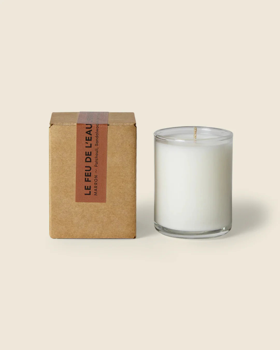 Glass Votive Candle | Marron