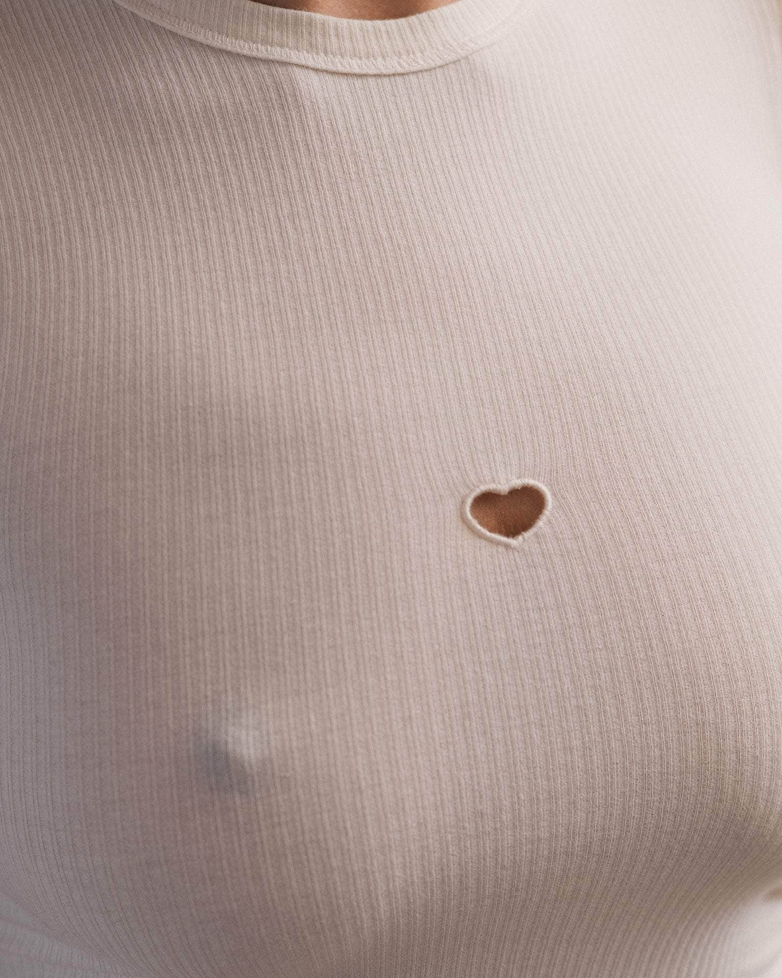 Heart Short Sleeve Tee | Undyed - Image 3