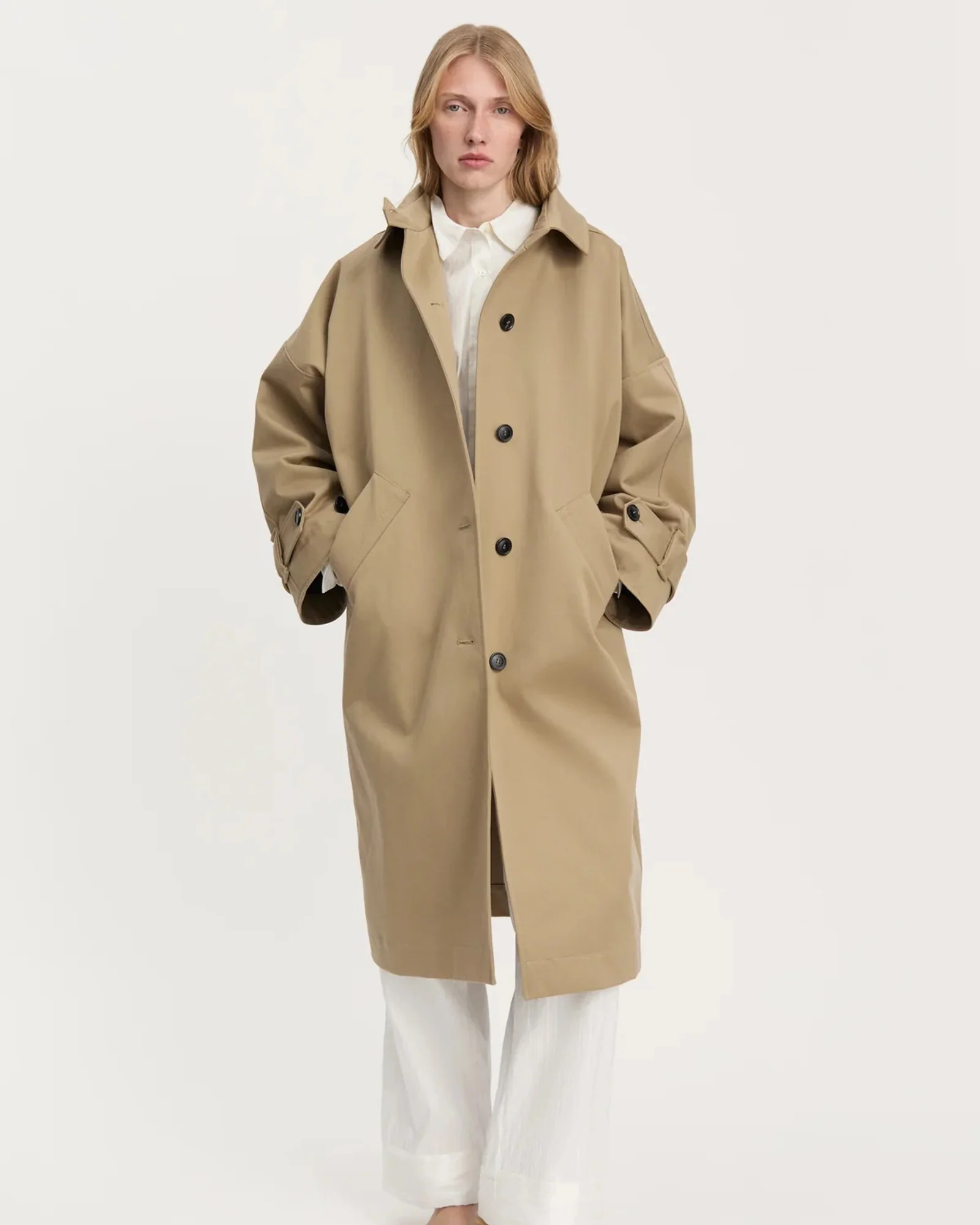Jo Coat Twill | Classic Khaki - Image 3