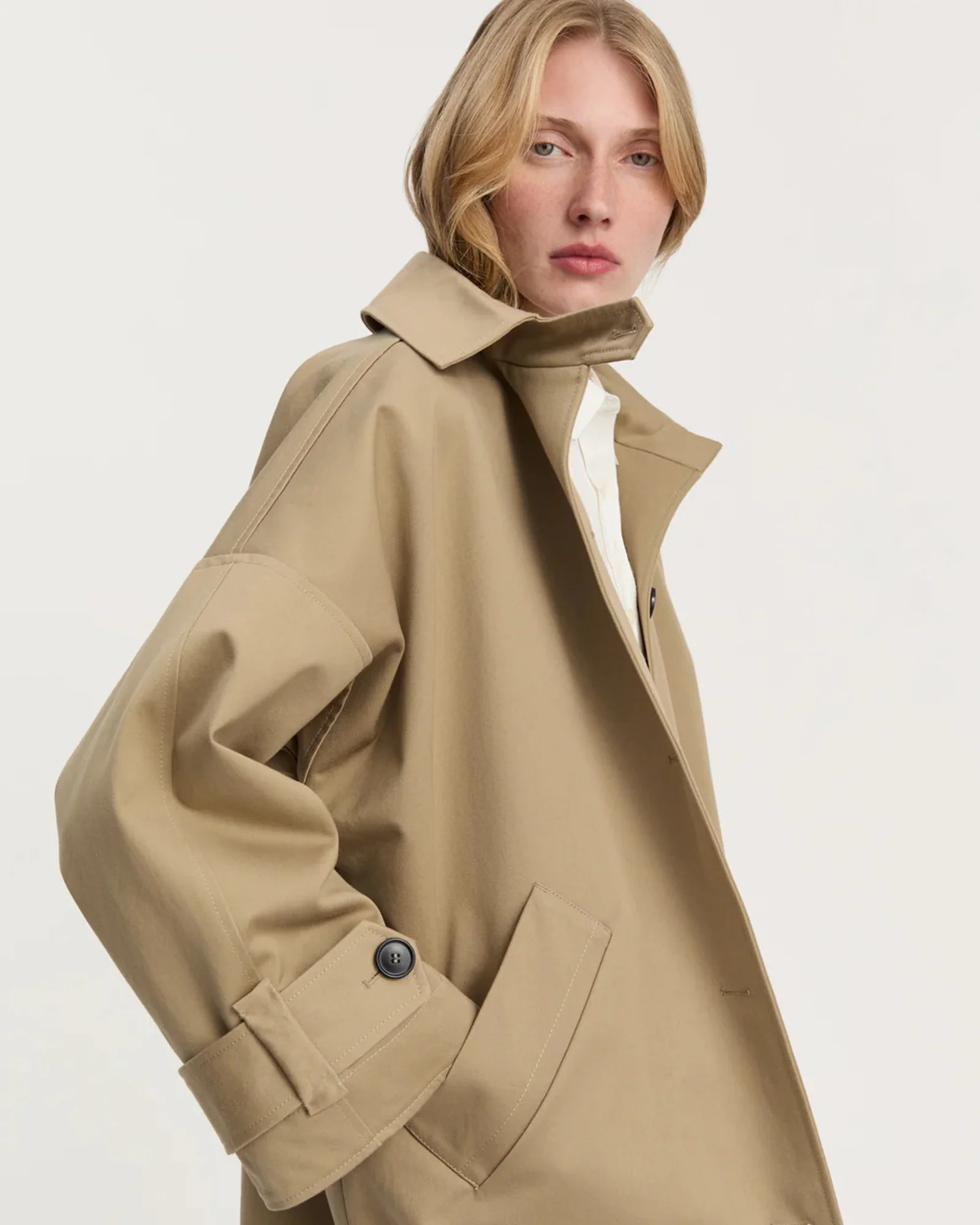 Jo Coat Twill | Classic Khaki - Image 4