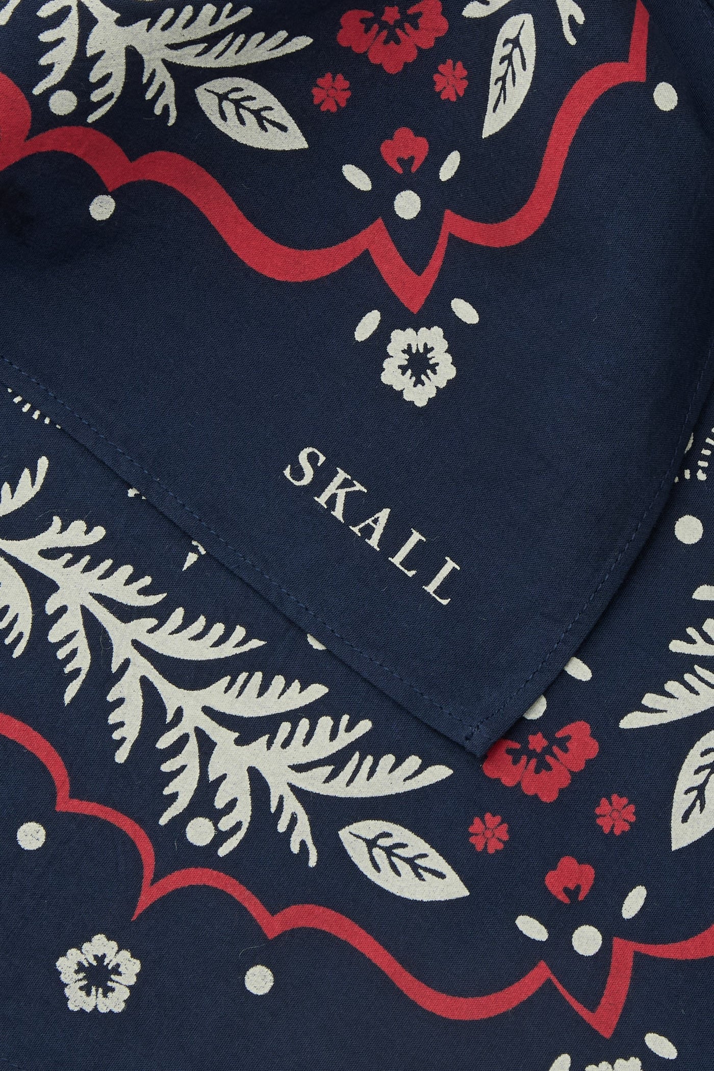 Juniper Scarf | Navy/Red/Ecru - Image 3