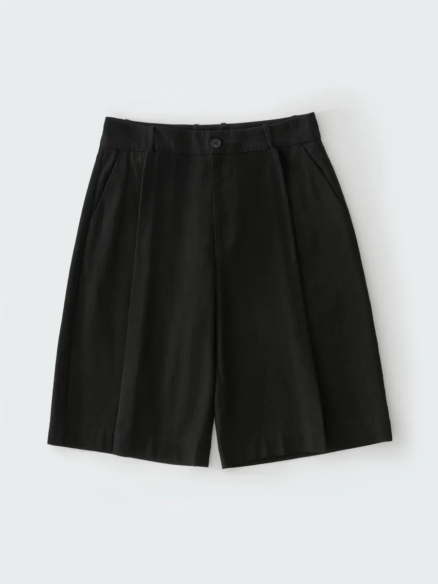 Knee Length Tailored Short | Black