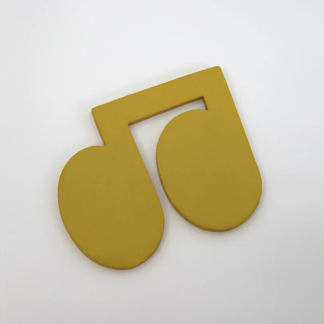 Leather Disco Coaster | Yellow - Image 3