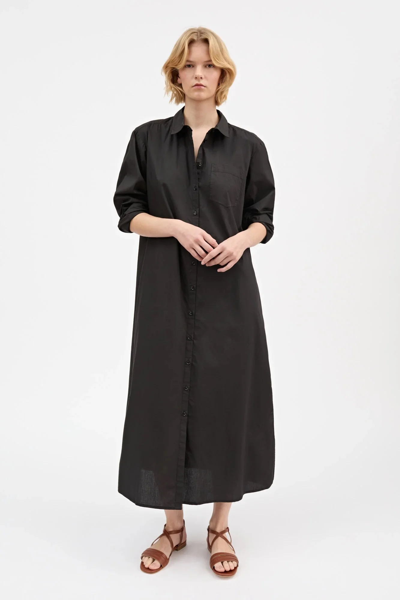 Leigh Shirtdress | Black - Image 2